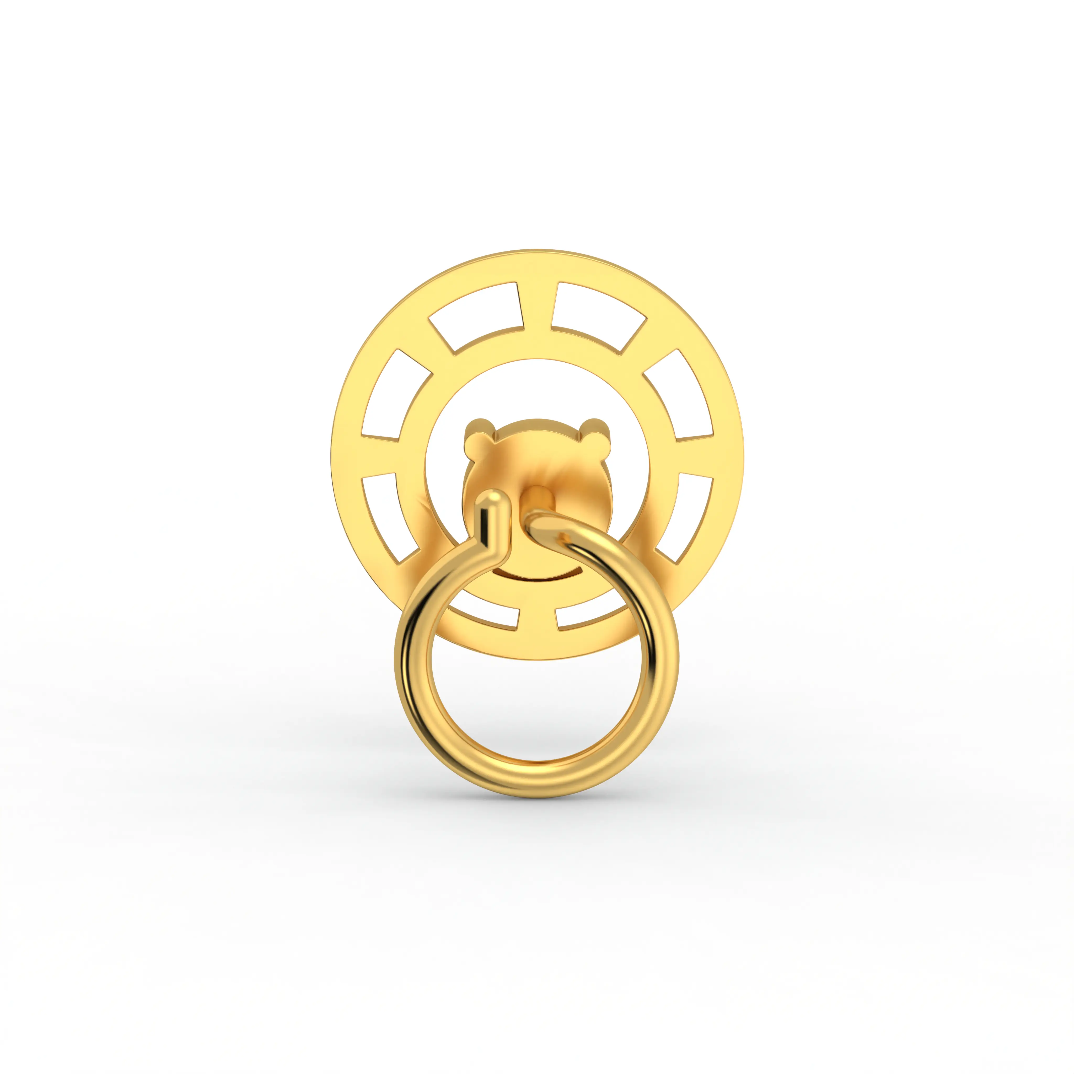 Diamond Nose Pin in 22K Yellow Gold with Lab grown diamond thumbnail