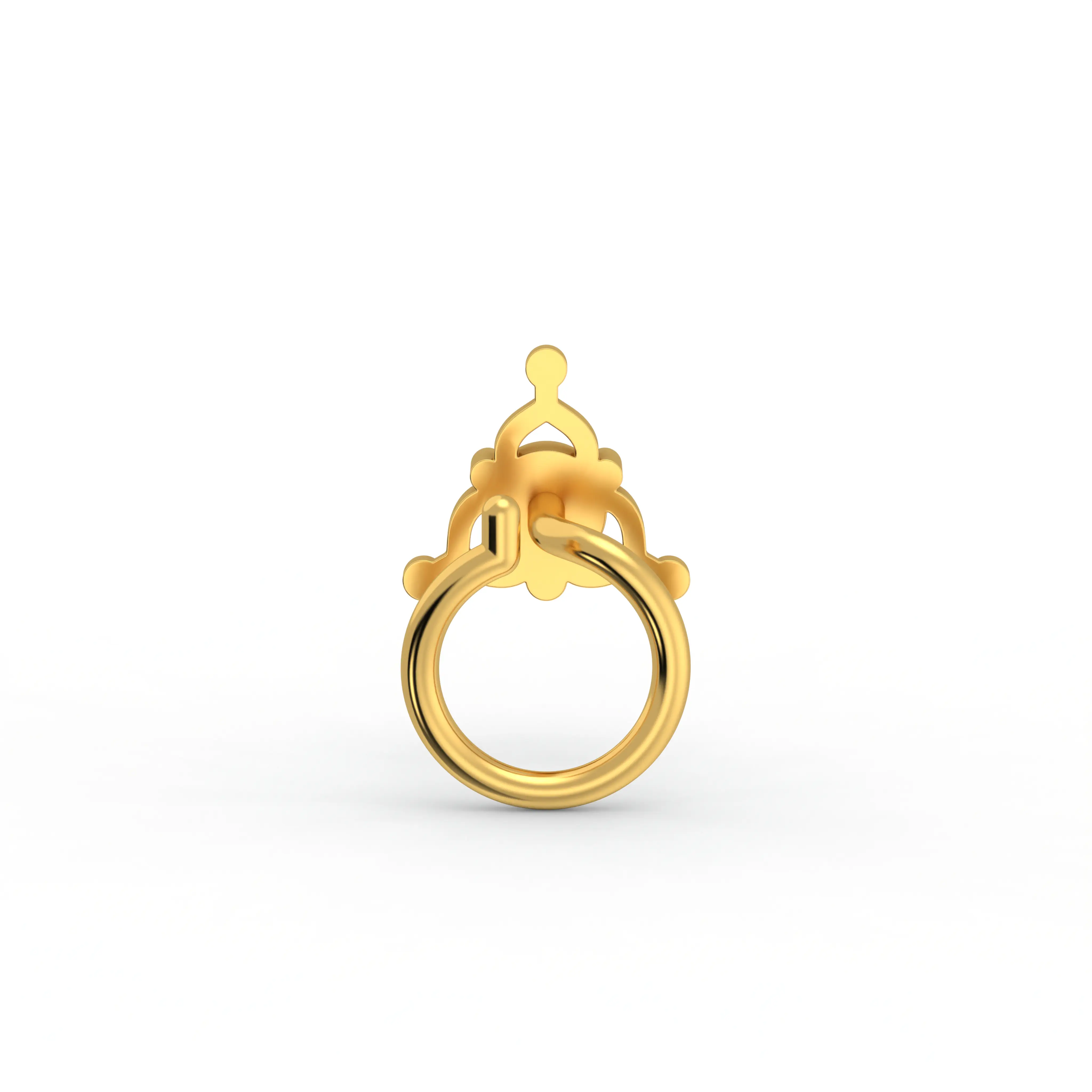 Diamond Nose Pin in 22K Yellow Gold with Lab grown diamond thumbnail