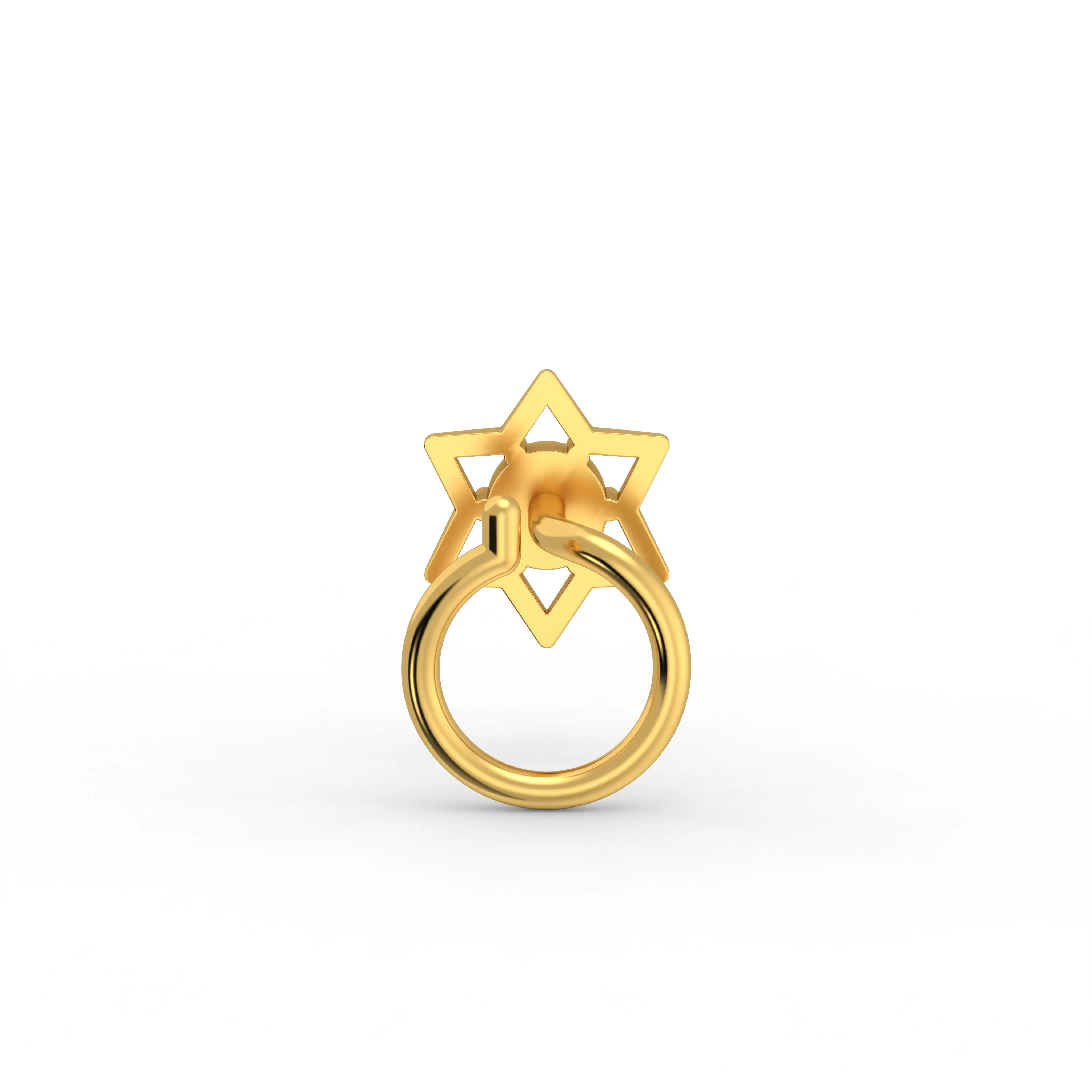 Lab-Grown Diamond Nose Pin in 22K Yellow Gold – 0.06 Ct, 0.5 g (Design K1-70) thumbnail