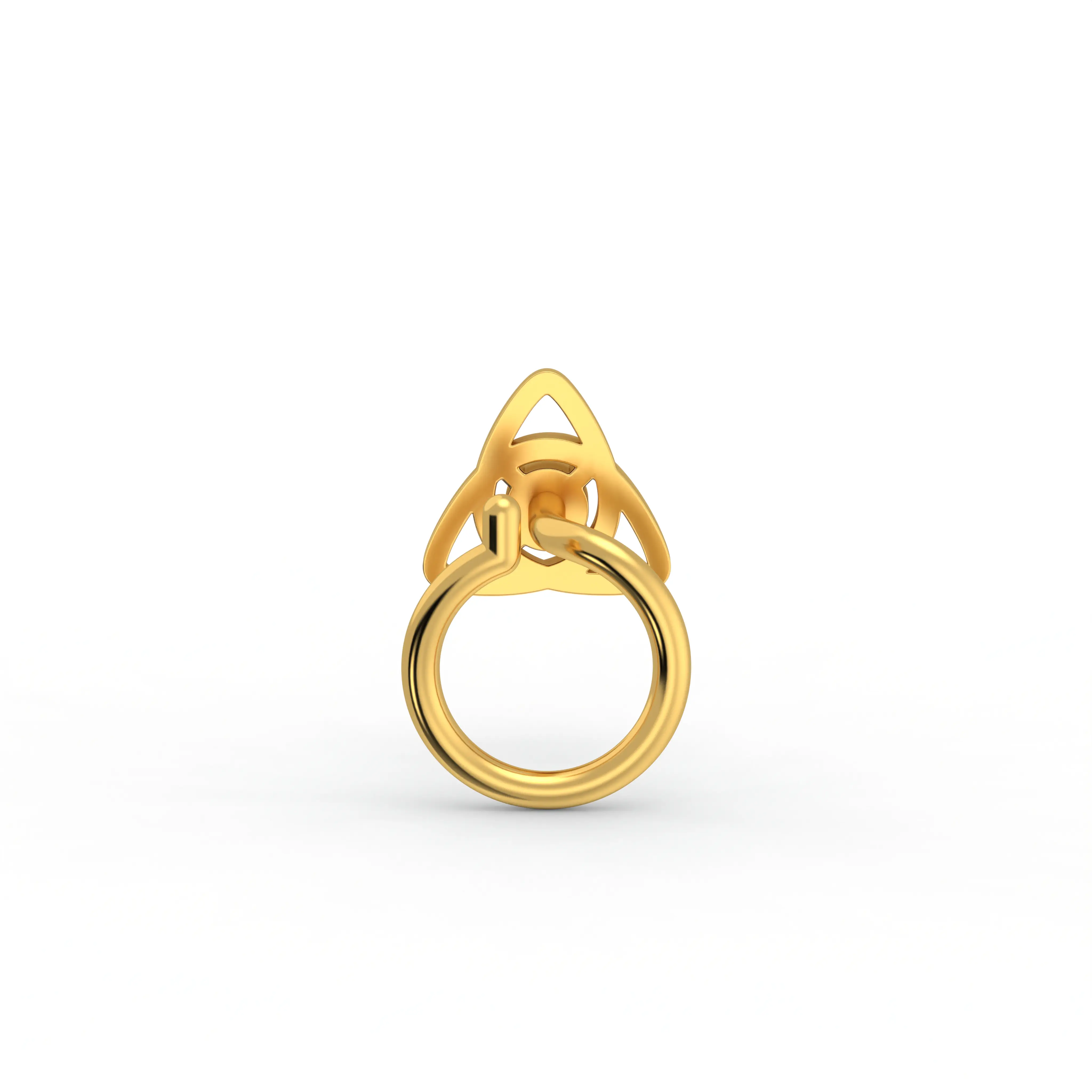 Lab-Grown Diamond Nose Pin in 22K Yellow Gold – 0.02 Ct, 0.5 g (Design K1-83) thumbnail