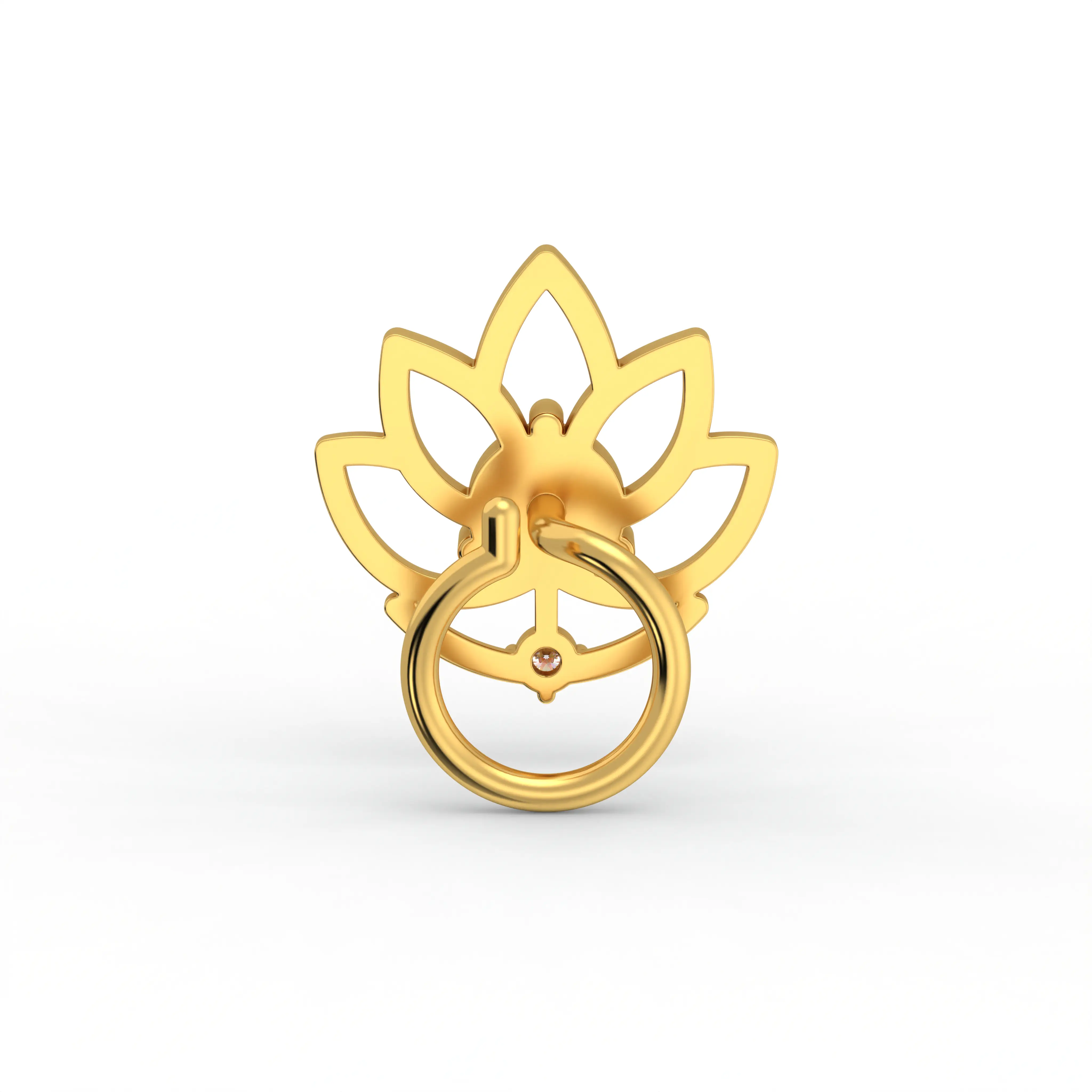 Lab-Grown Diamond Nose Pin in 22K Yellow Gold – 0.14 Ct, 2 Diamonds thumbnail