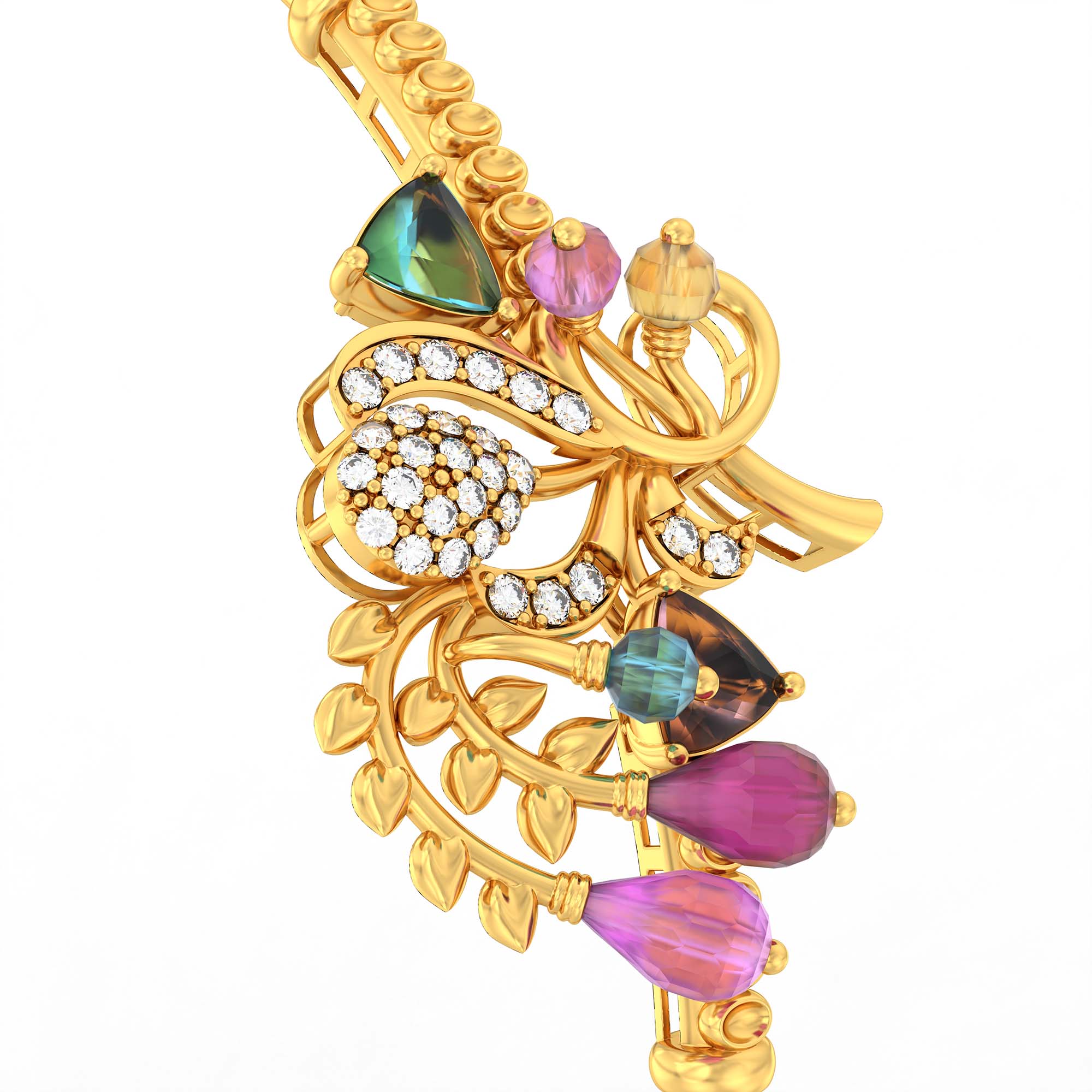 Lab-Grown Diamond Bangle in 22K Yellow Gold – 0.01 Ct, 28 Diamonds thumbnail