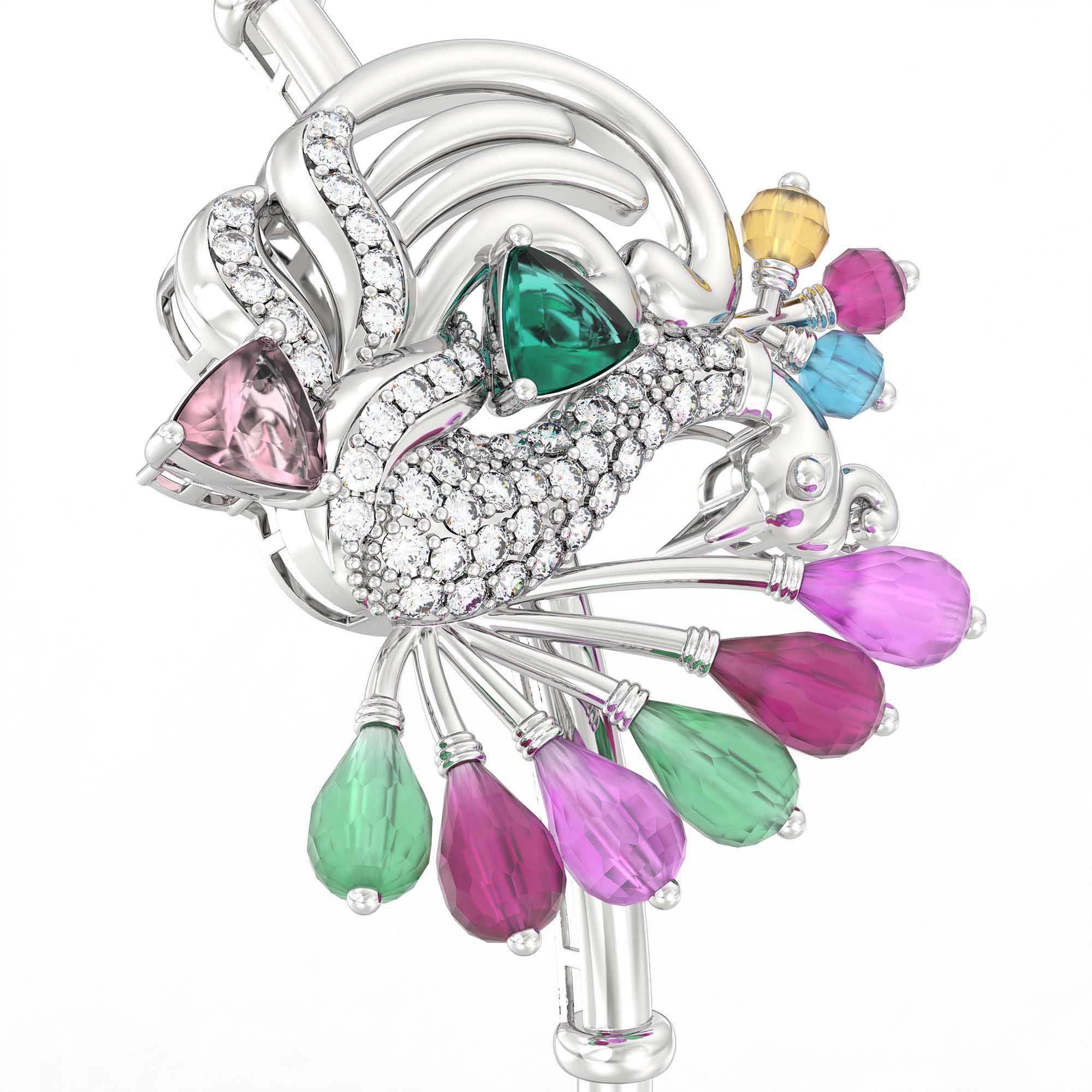 Lab-Grown Diamond Bangle in 18K White Gold – 0.22 Ct, 46 Diamonds thumbnail