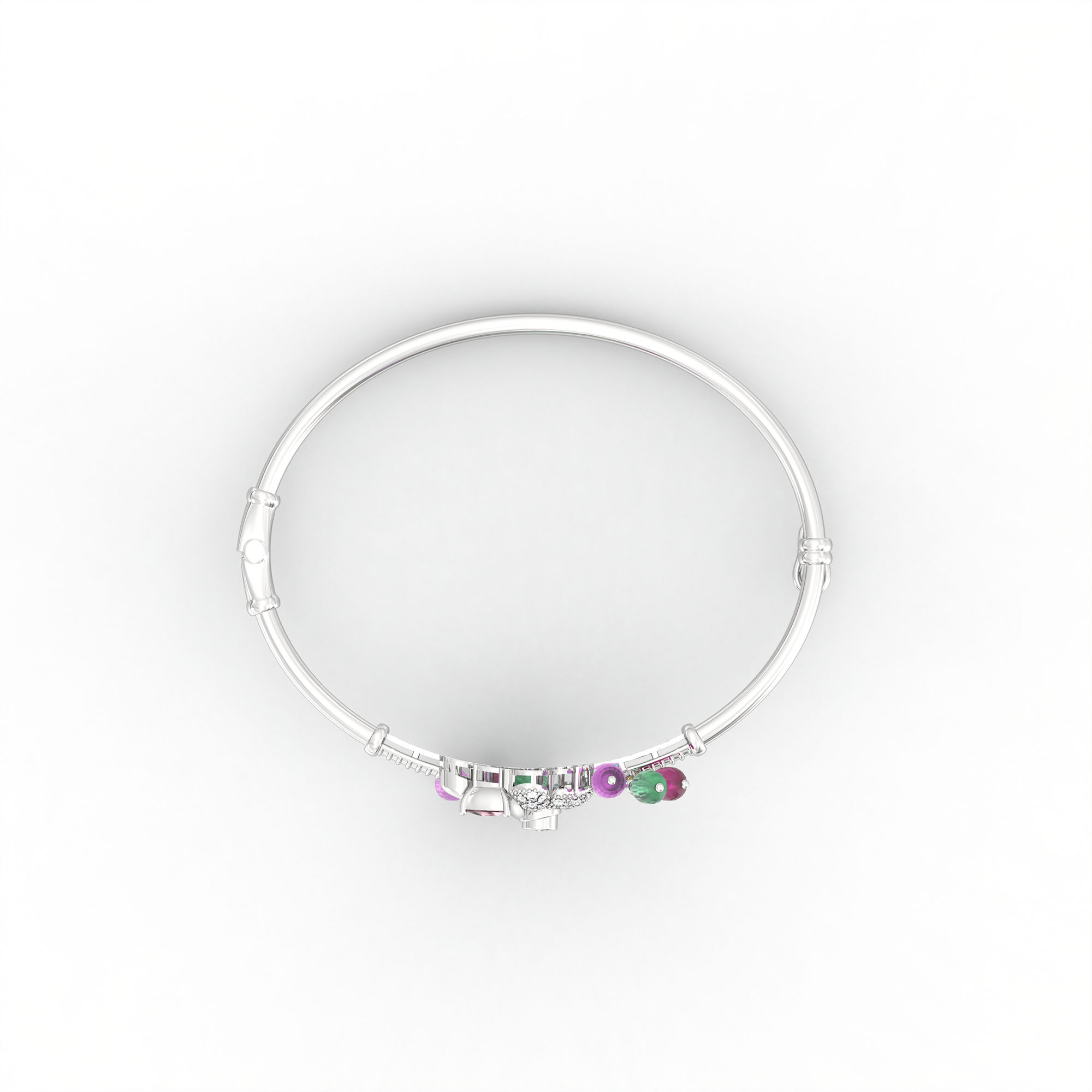 Set Diamond Bangle in 18K WhiteGold with Lab grown diamond thumbnail