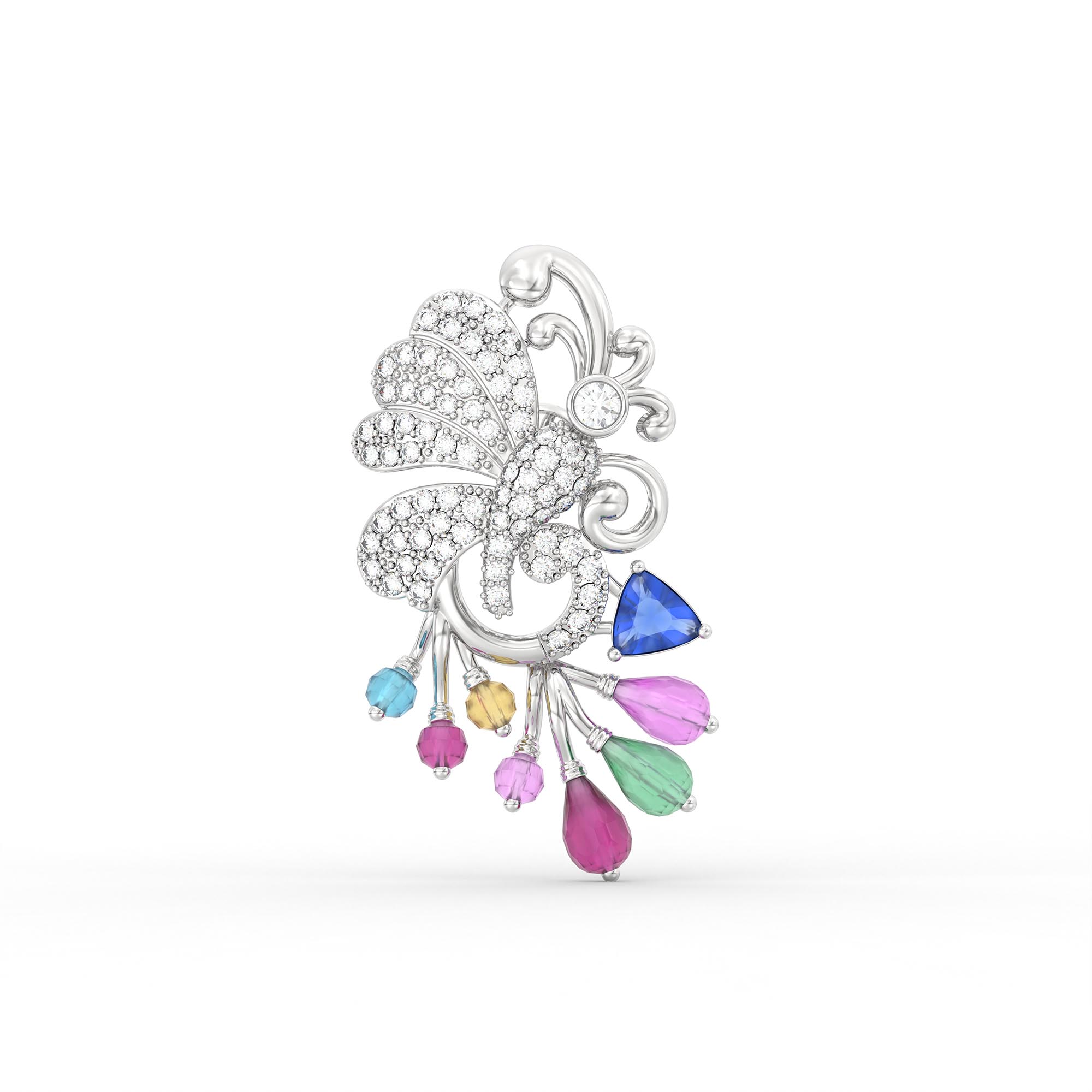 Set Diamond Earring in 18K White Gold with Lab grown diamond thumbnail