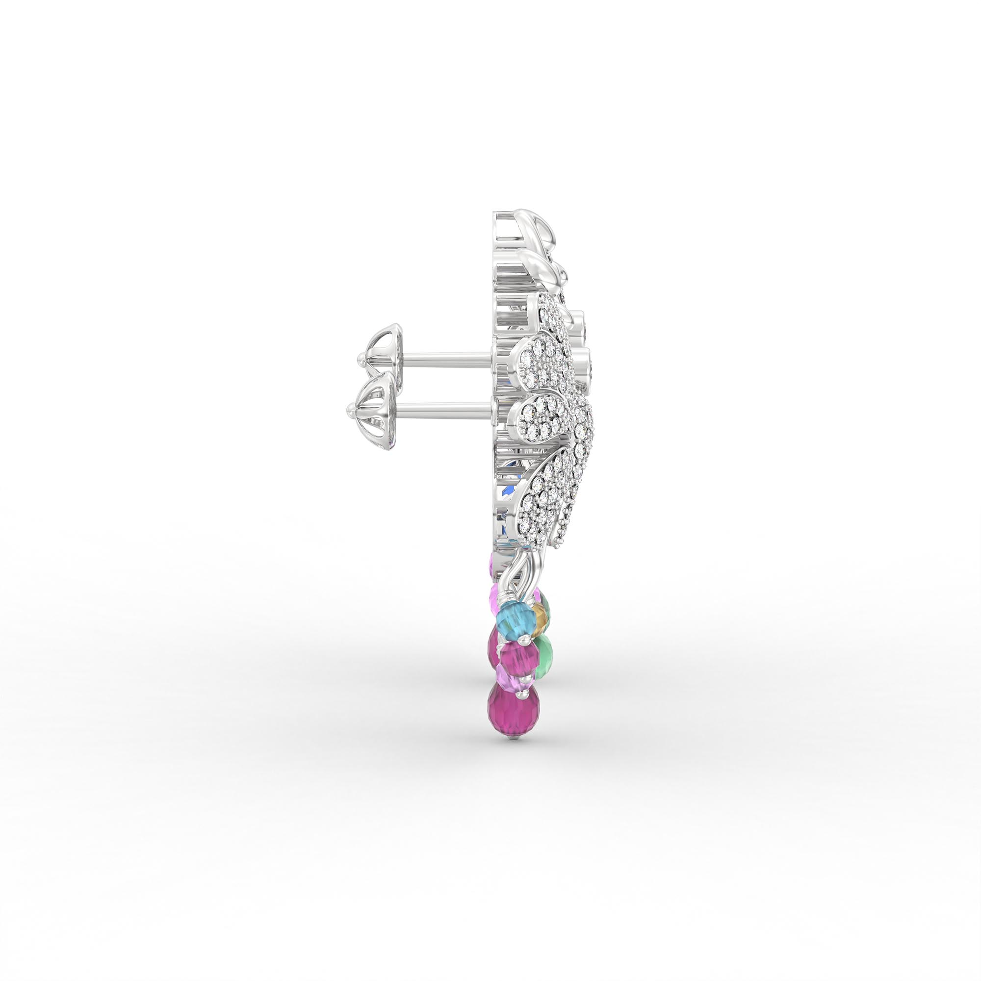 Set Diamond Earring in 18K White Gold with Lab grown diamond thumbnail