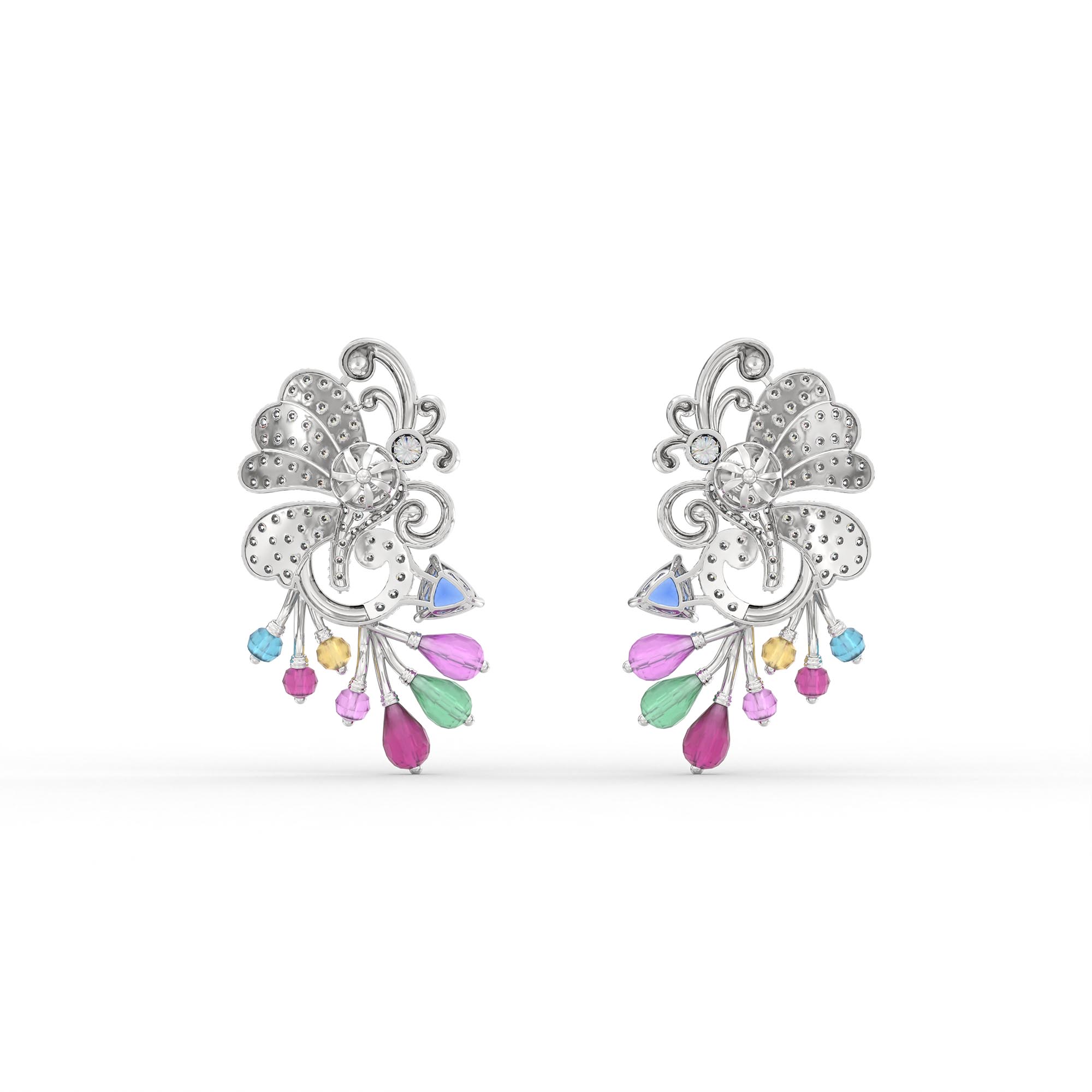 Set Diamond Earring in 18K White Gold with Lab grown diamond thumbnail