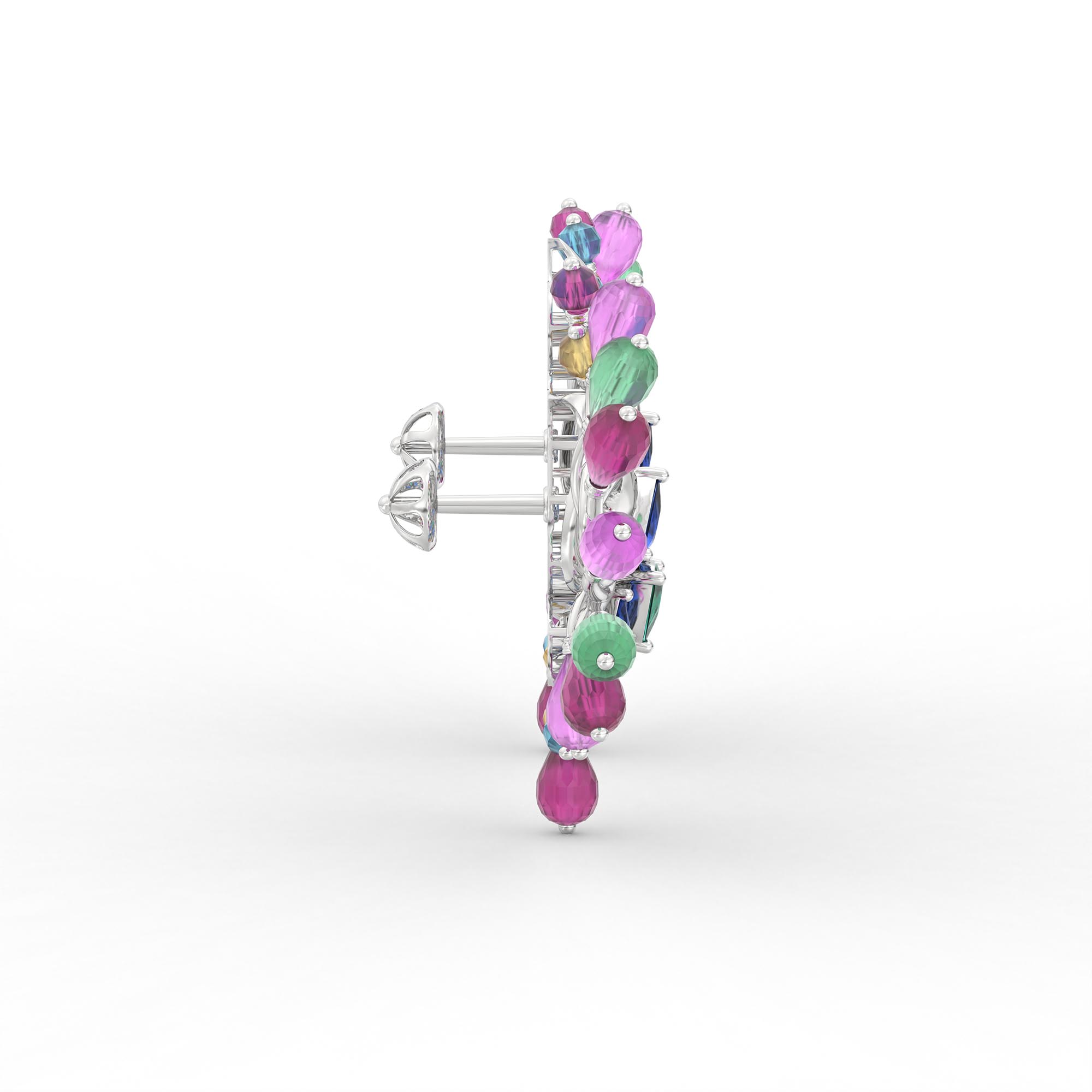 Lab-Grown Diamond Earrings in 18K White Gold – 0.14 Ct, 42 Diamonds thumbnail