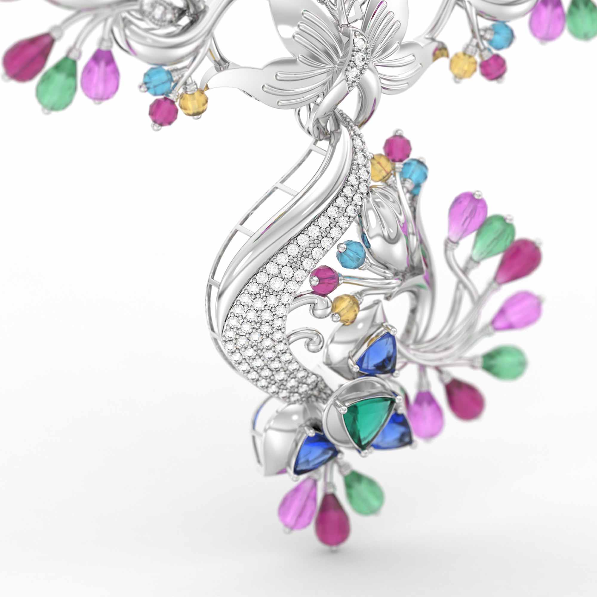 Lab-Grown Diamond Necklace in 18K White Gold – 0.36 Ct, 88 Diamonds thumbnail