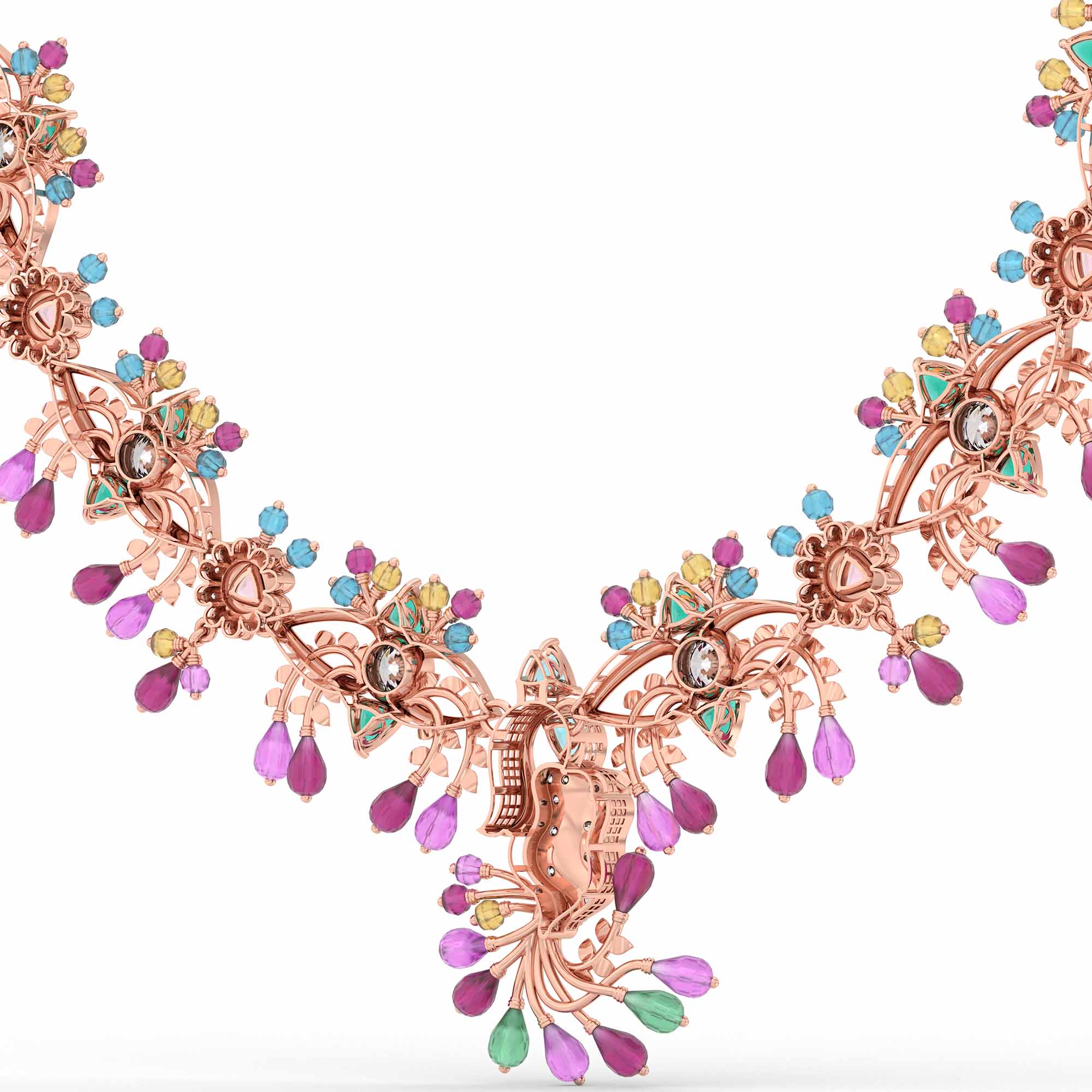 Lab-Grown Diamond Necklace in 18K Rose Gold – 0.25 Ct, 77 Diamonds thumbnail