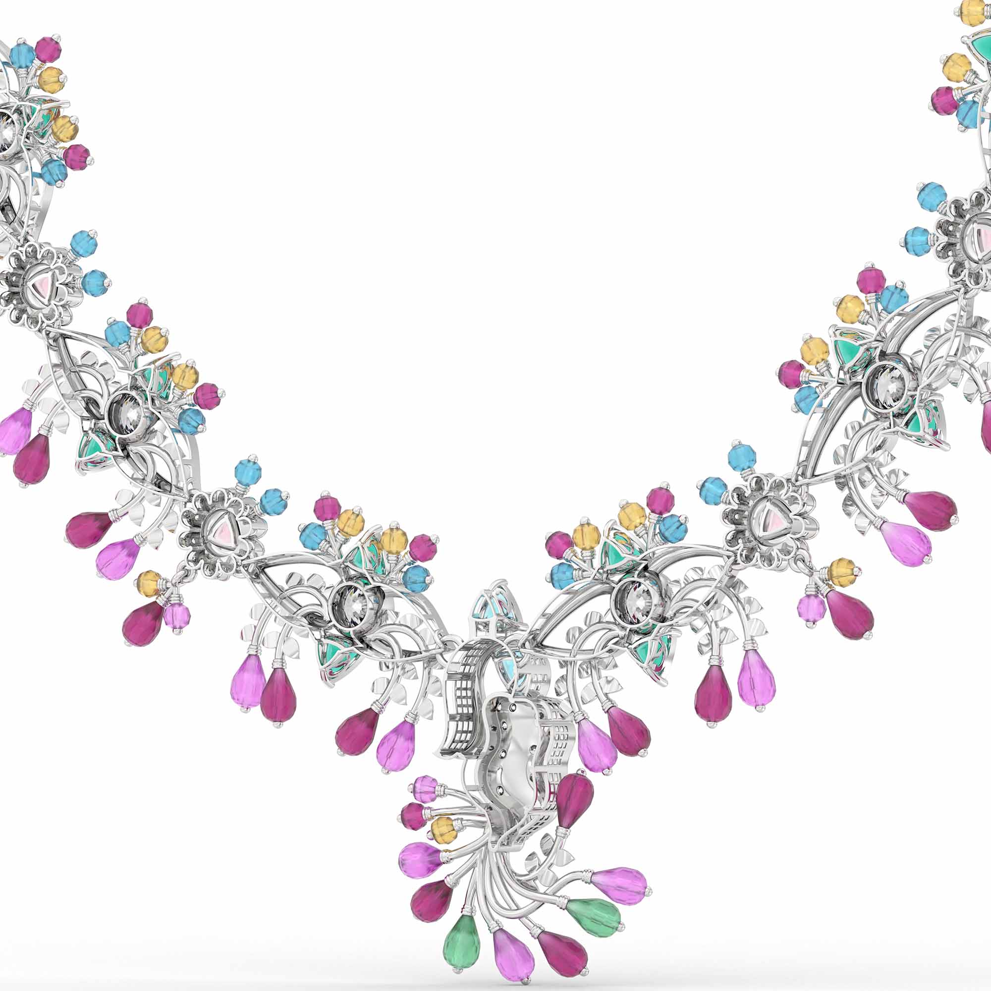 Lab-Grown Diamond Necklace in 18K White Gold – 0.25 Ct, 77 Diamonds thumbnail