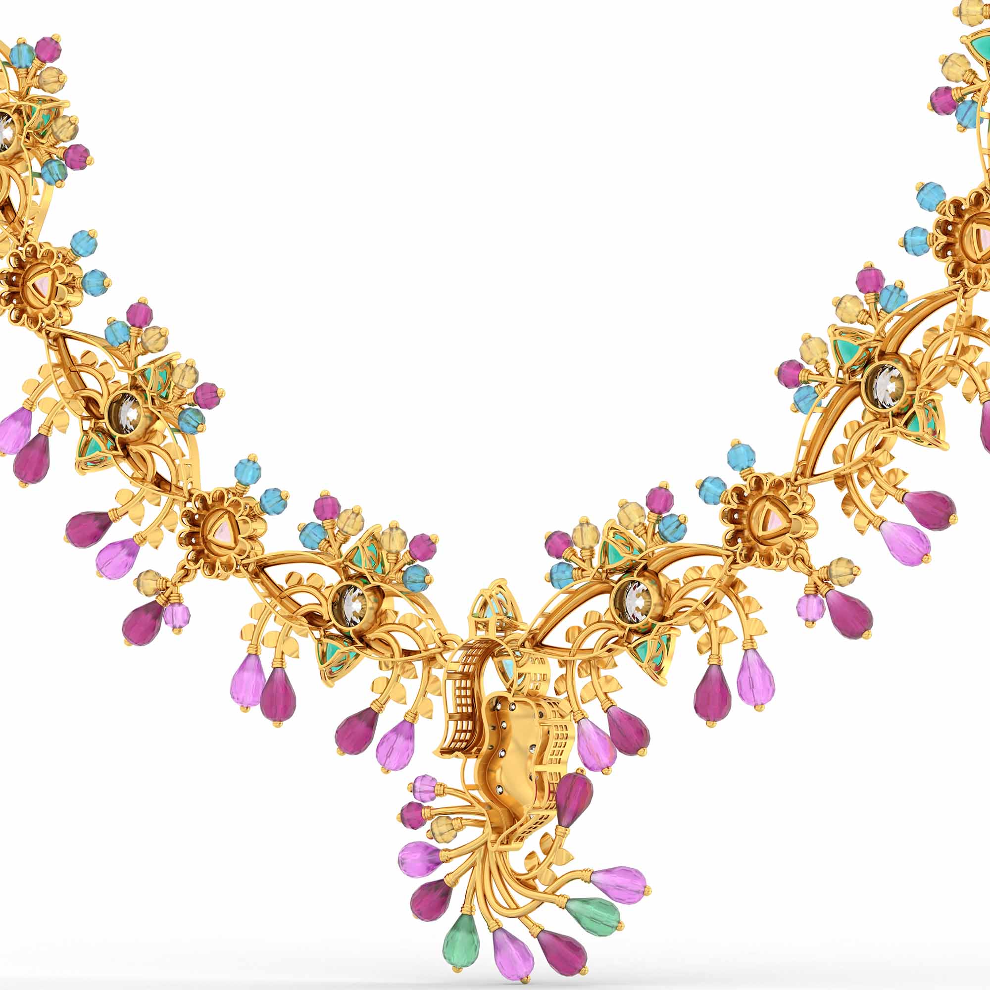 Lab-Grown Diamond Necklace in 22K Yellow Gold – 0.25 Ct, 77 Diamonds thumbnail