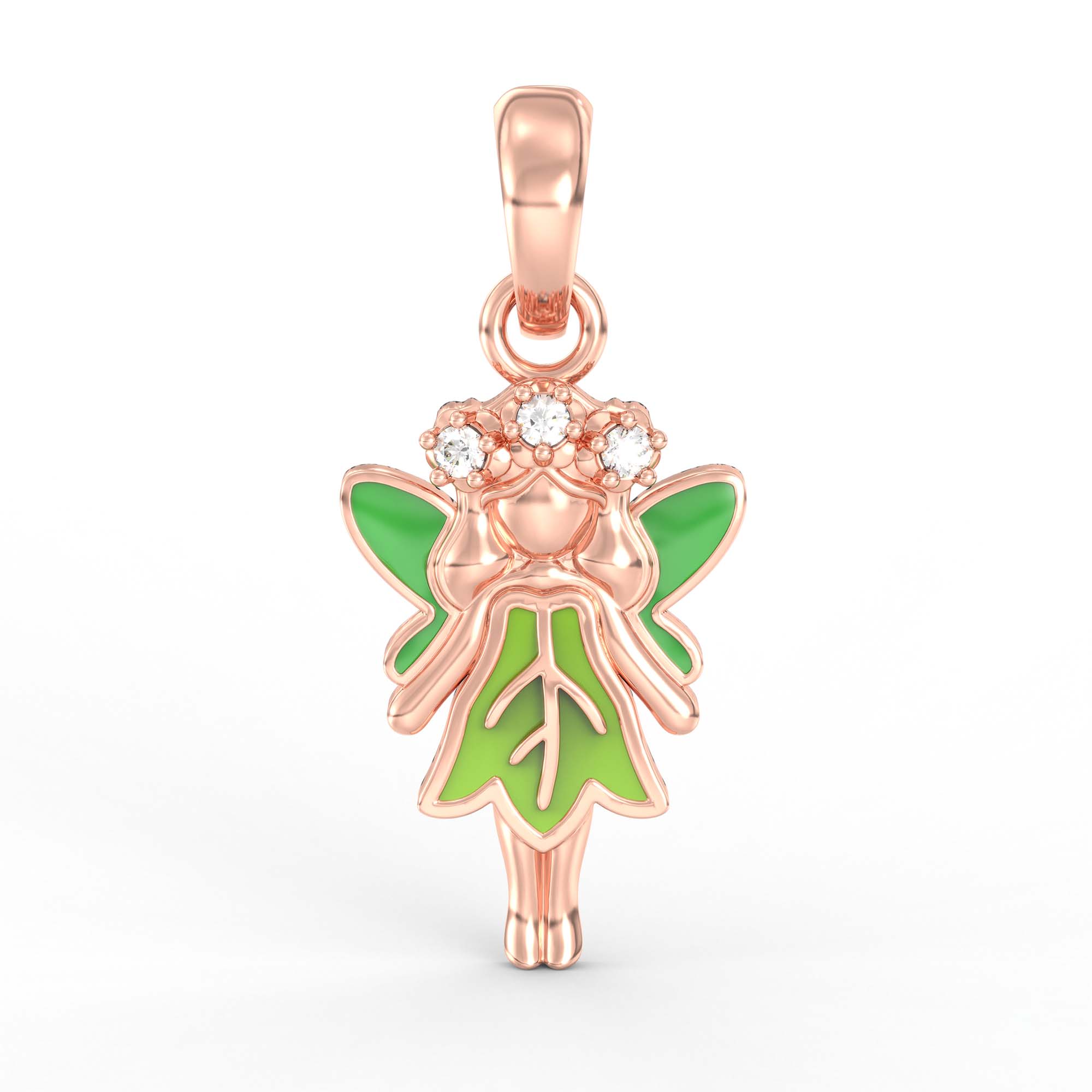 Kids Pendant in 18K Rose Gold with Lab grown diamond thumbnail