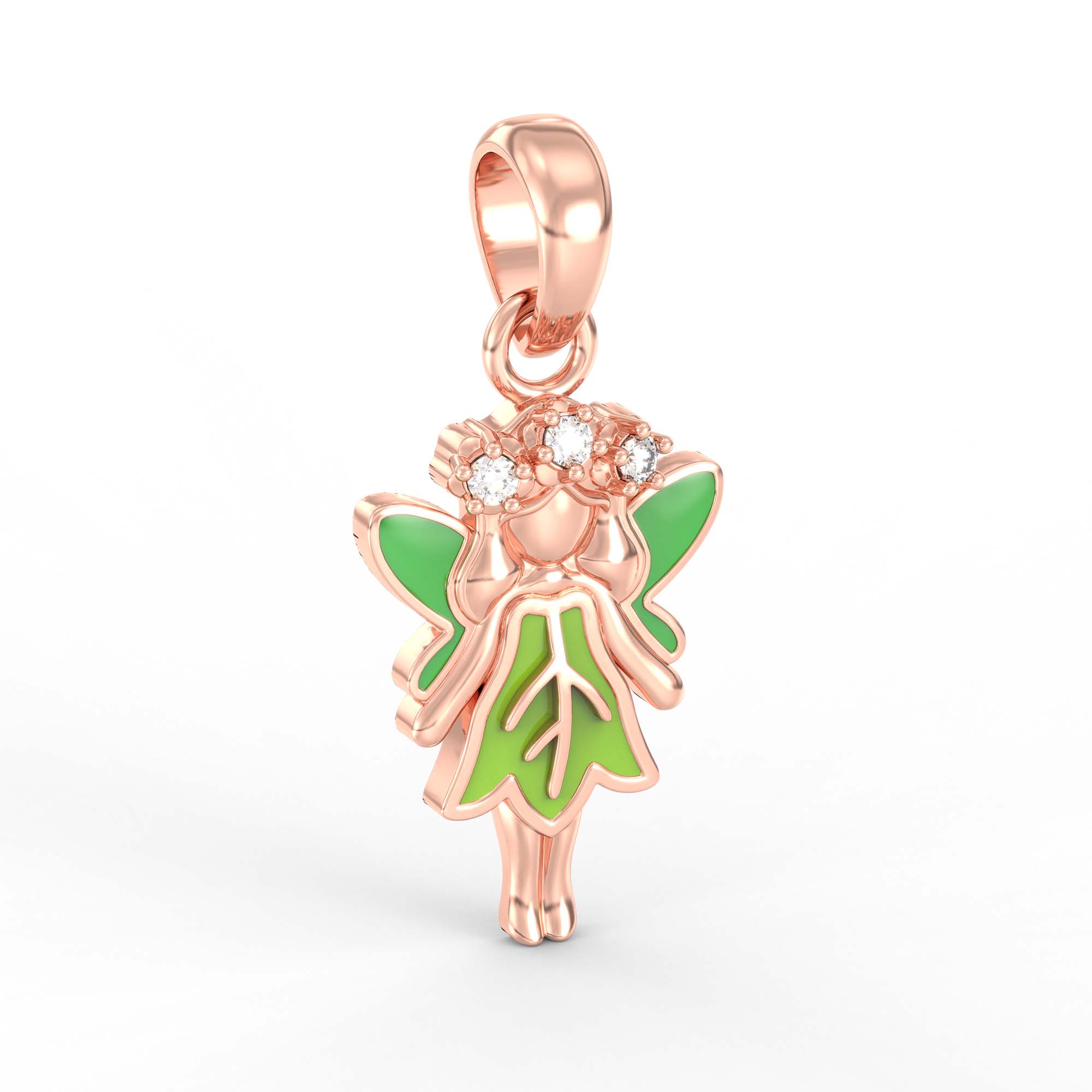 Kids Pendant in 18K Rose Gold with Lab grown diamond thumbnail