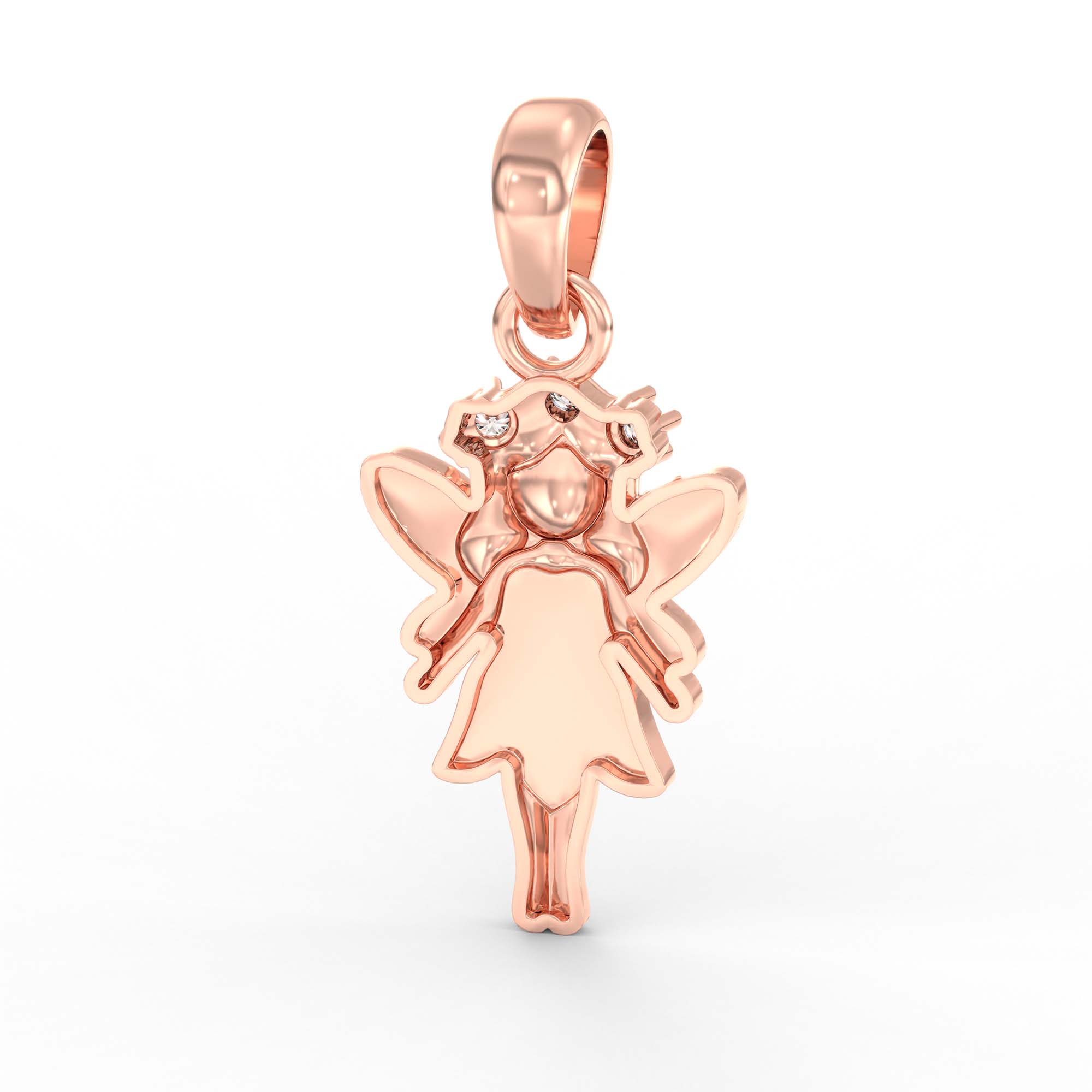 Kids Pendant in 18K Rose Gold with Lab grown diamond thumbnail