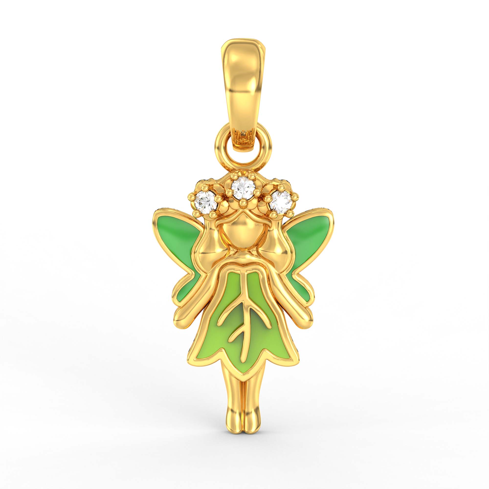 Kids Pendant in 22K Yellow Gold with Lab grown diamond thumbnail