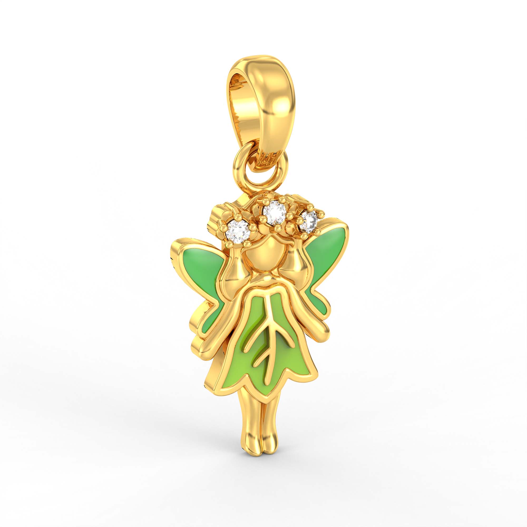 Kids Pendant in 22K Yellow Gold with Lab grown diamond thumbnail