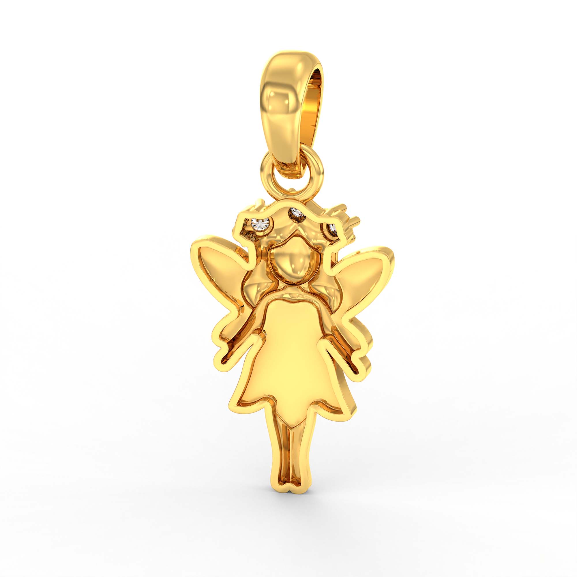 Kids Pendant in 22K Yellow Gold with Lab grown diamond thumbnail