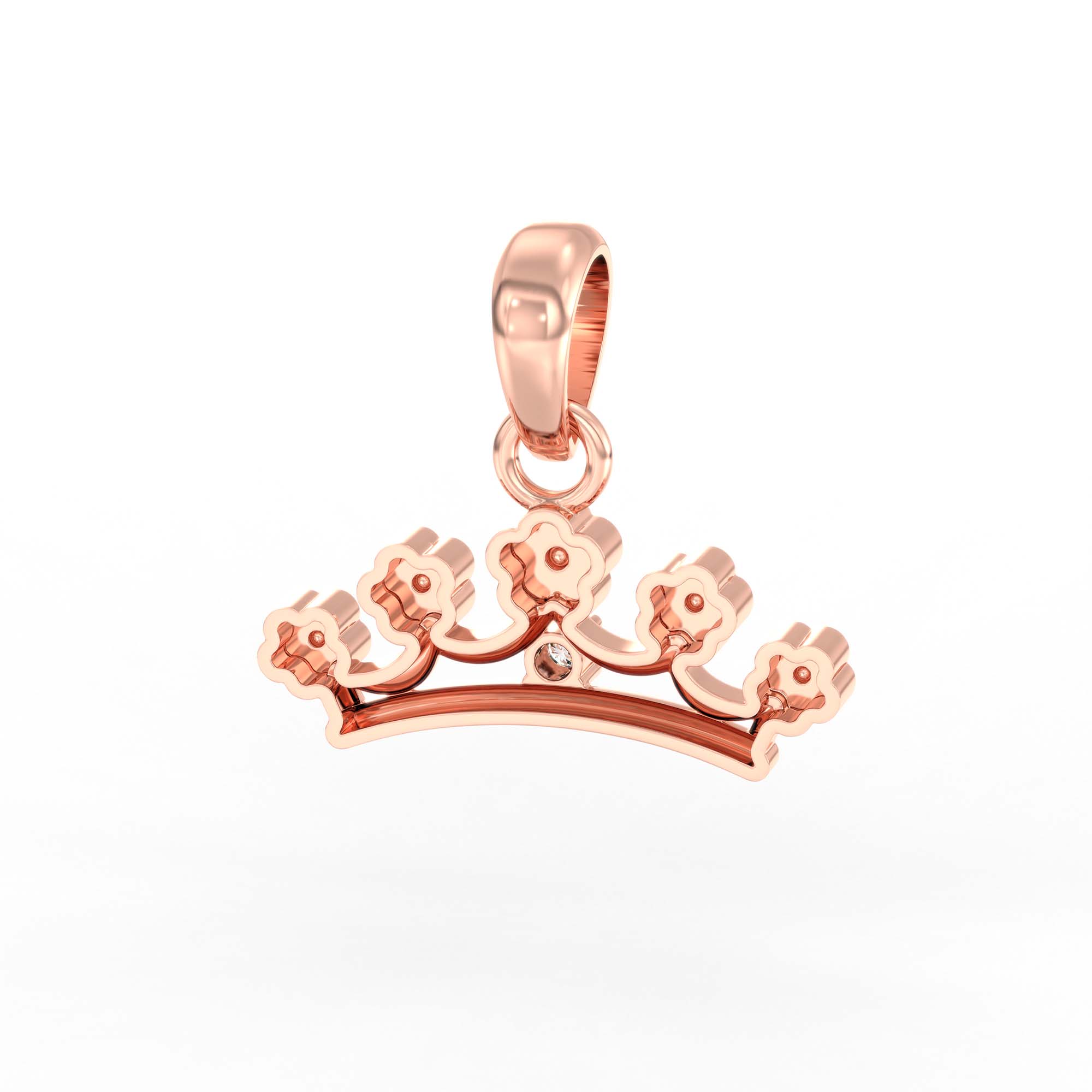 Kids Pendant in 18K Rose Gold with Lab grown diamond thumbnail