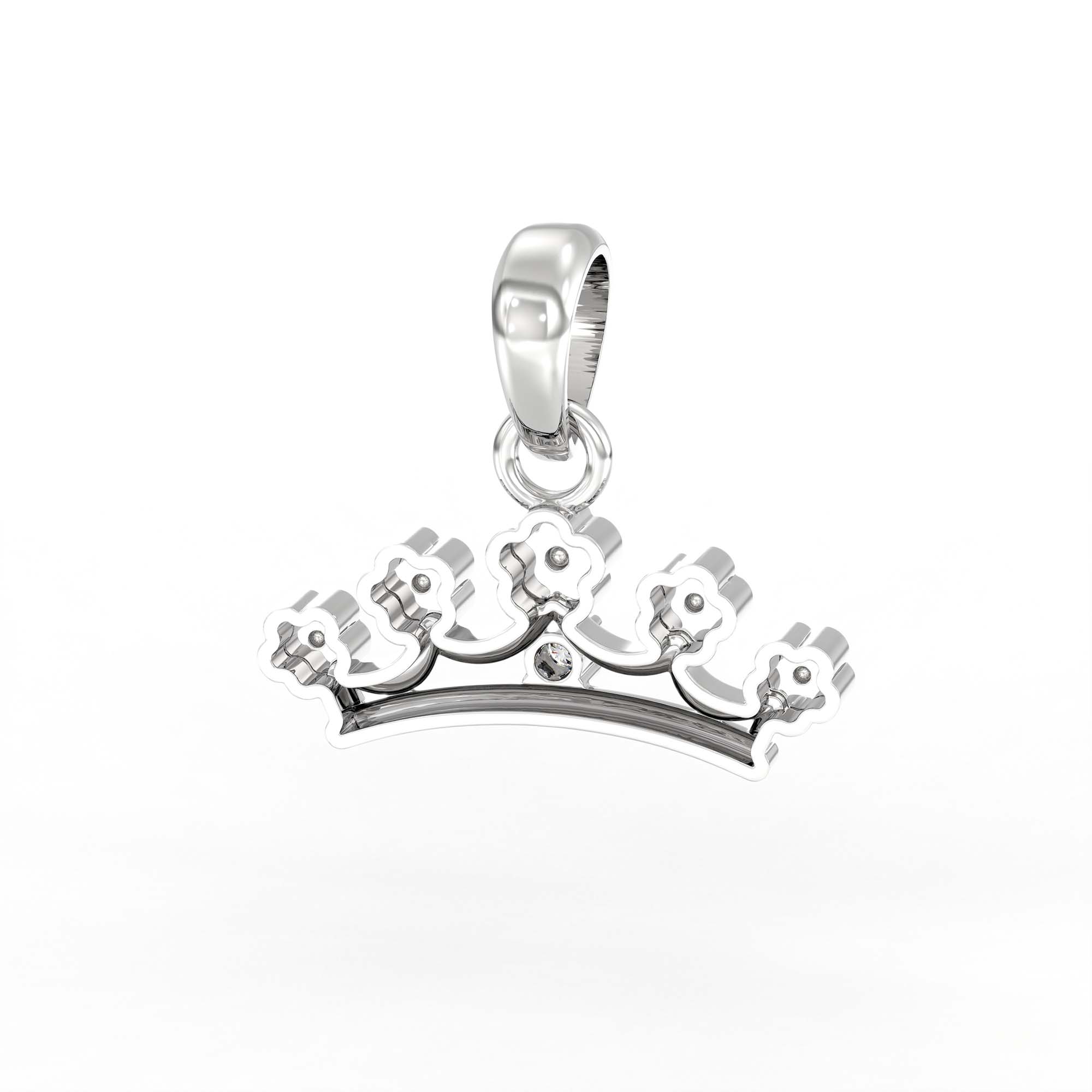 Kids Pendant in 18K White Gold with Lab grown diamond thumbnail