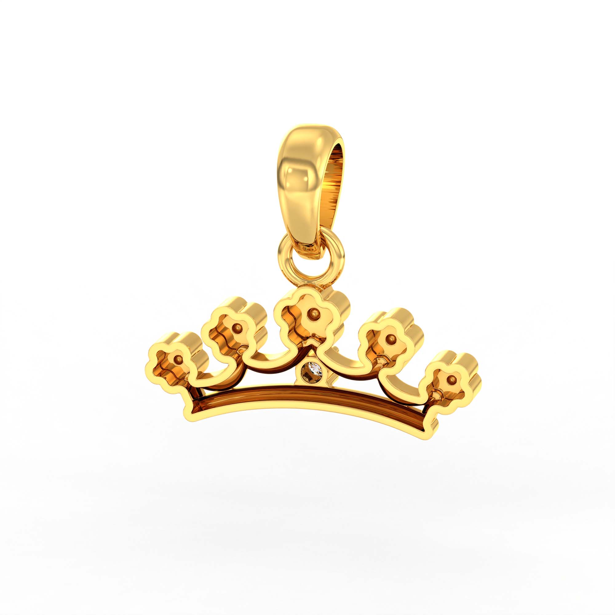 Kids Pendant in 22K Yellow Gold with Lab grown diamond thumbnail