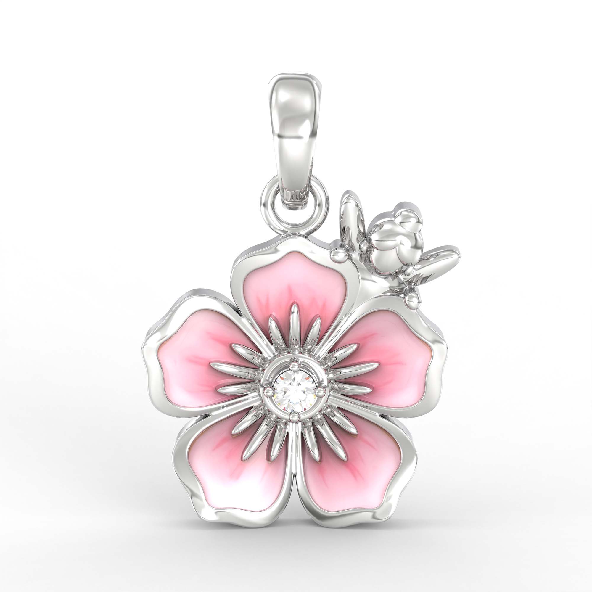 Kids Pendant in 18K White Gold with Lab grown diamond thumbnail