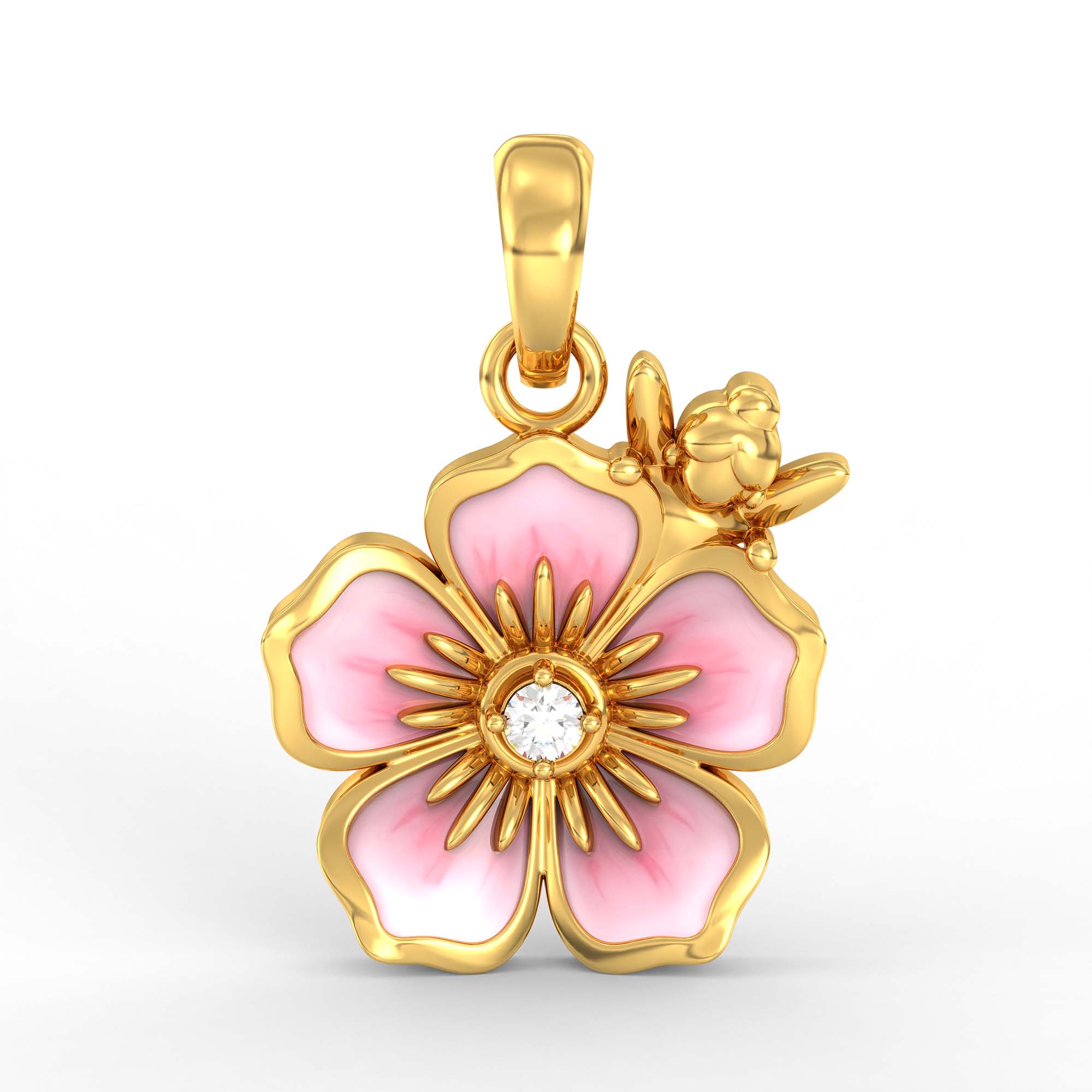 Kids Pendant in 22K Yellow Gold with Lab grown diamond thumbnail