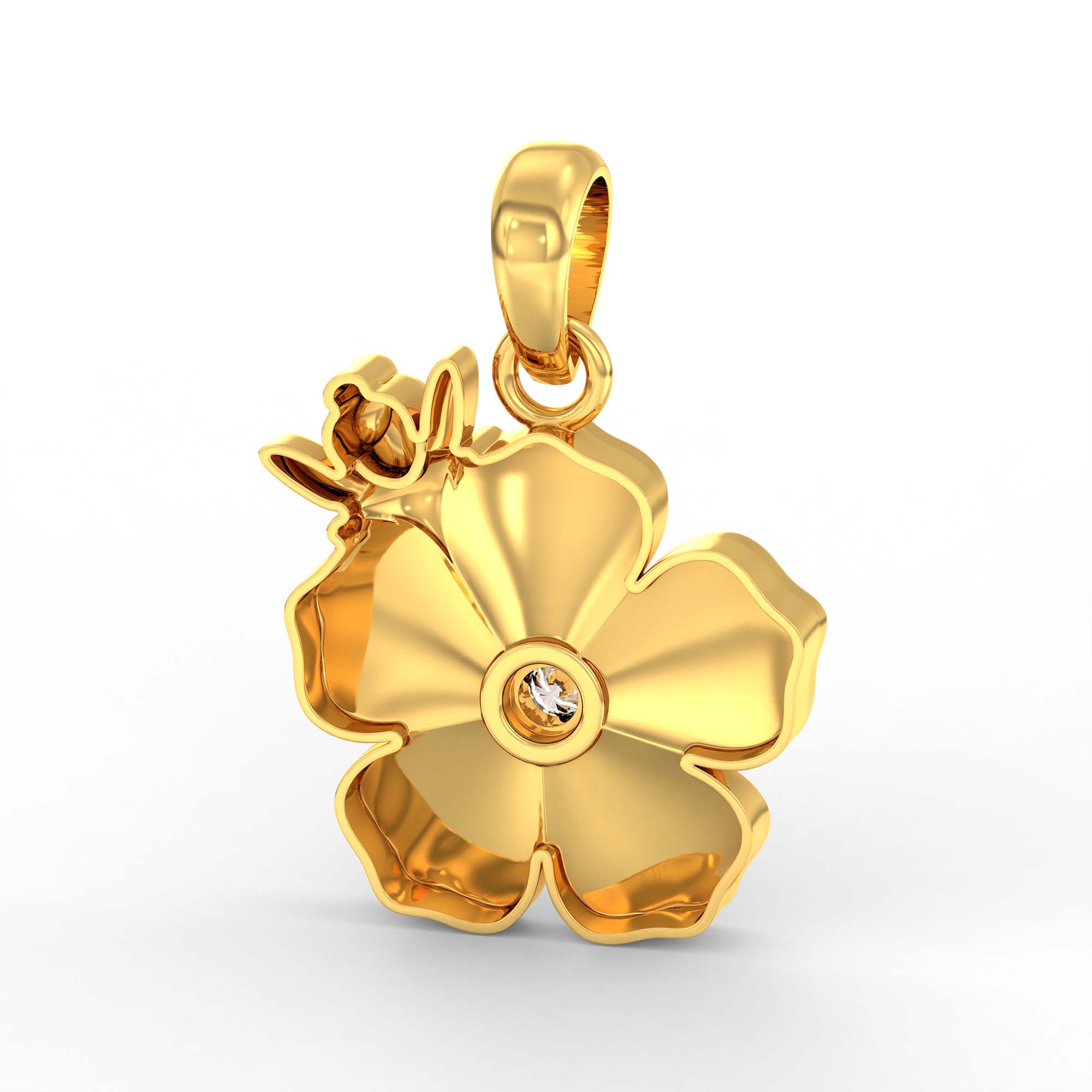 Kids Pendant in 22K Yellow Gold with Lab grown diamond thumbnail