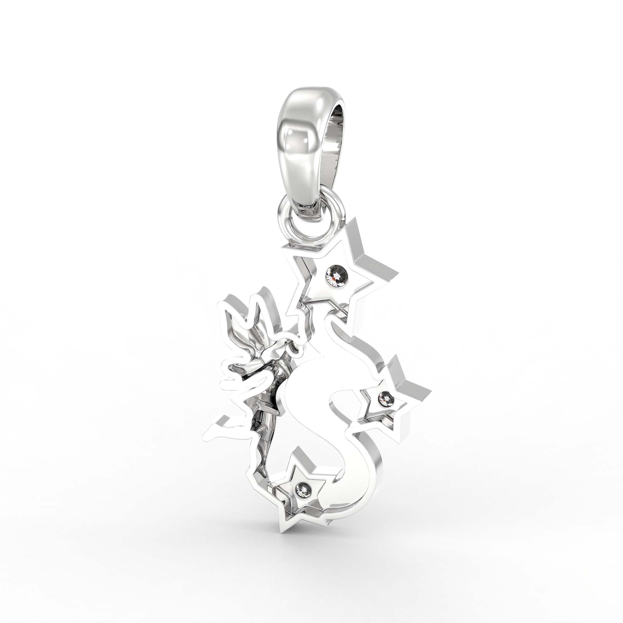 Kids Pendant in 18K White Gold with Lab grown diamond thumbnail