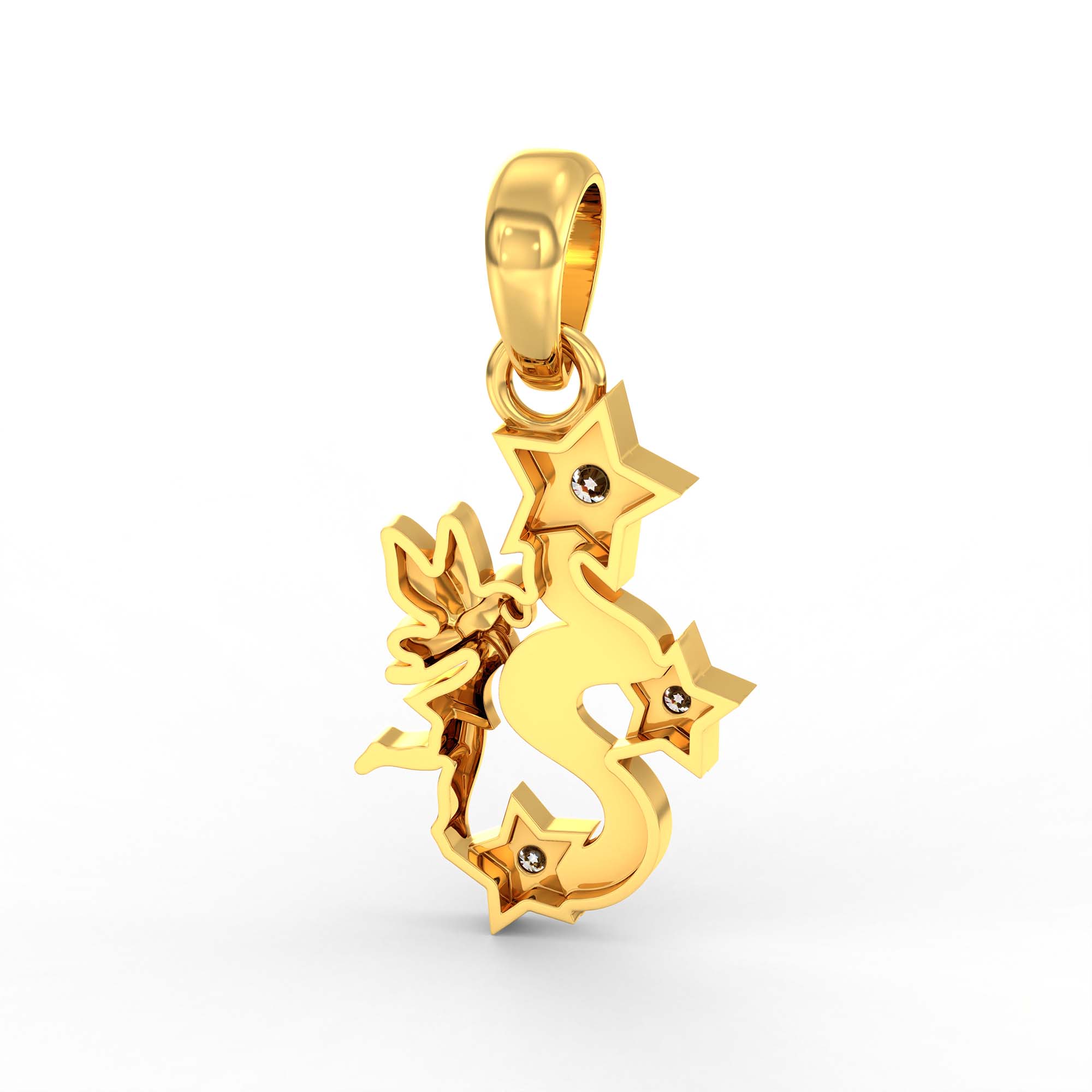 Kids Pendant in 22K Yellow Gold with Lab grown diamond thumbnail