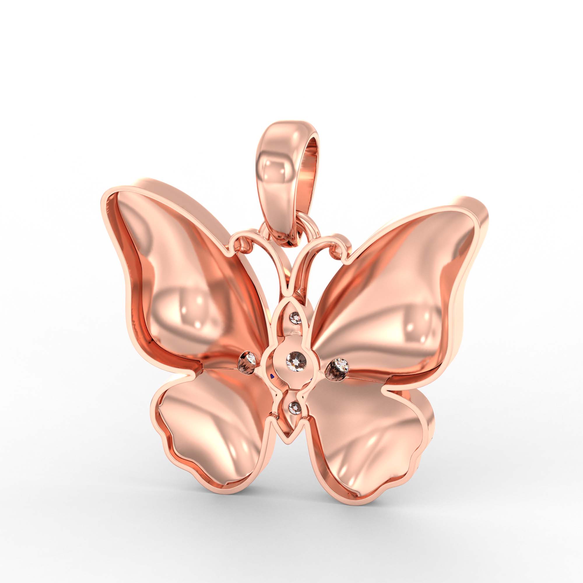 Kids Pendant in 18K Rose Gold with Lab grown diamond thumbnail