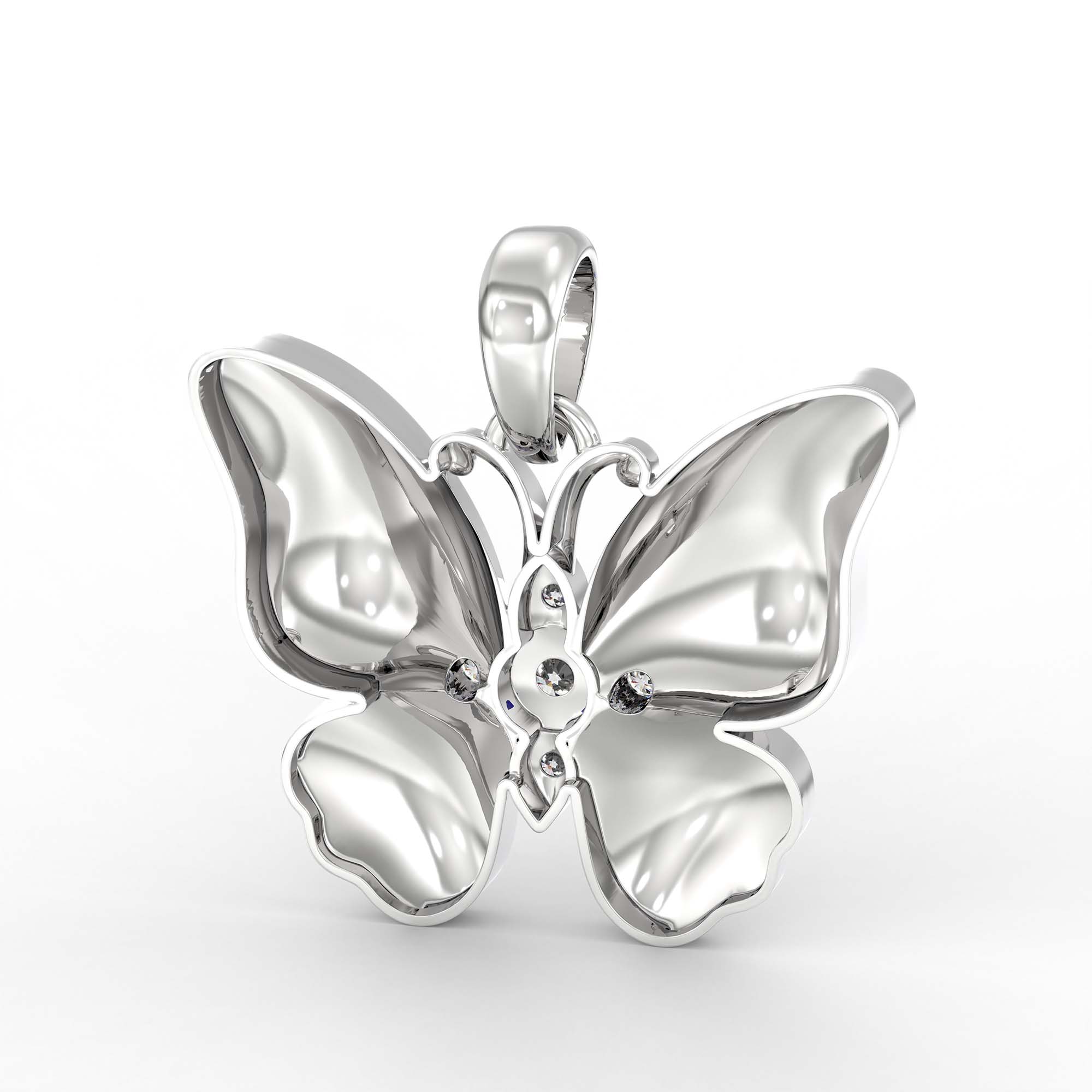Kids Pendant in 18K White Gold with Lab grown diamond thumbnail