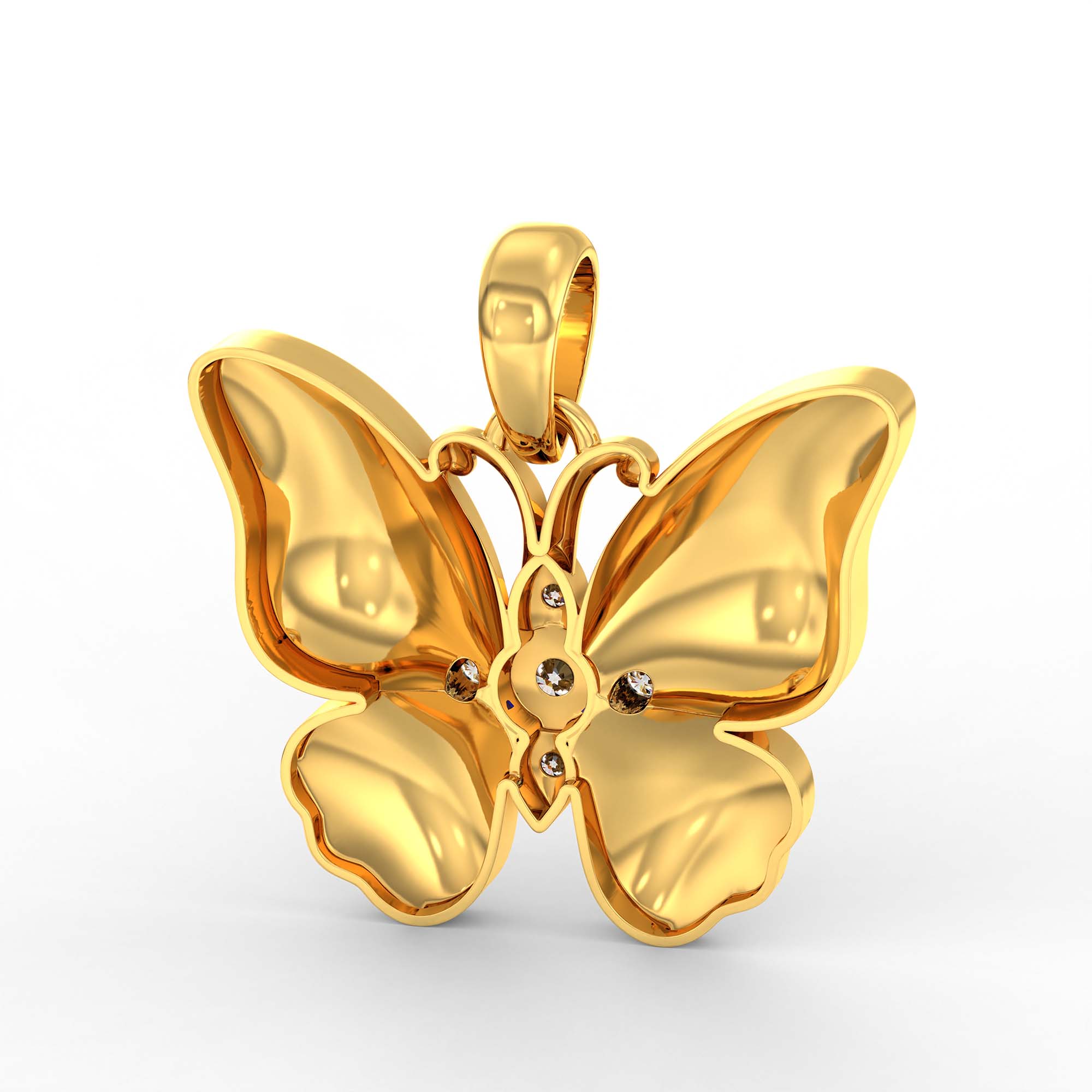 Kids Pendant in 22K Yellow Gold with Lab grown diamond thumbnail