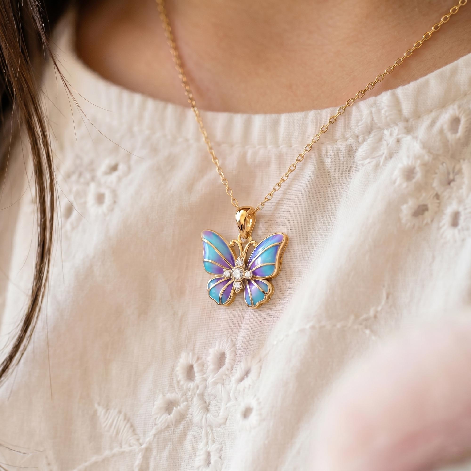 Kids Pendant in 22K Yellow Gold with Lab grown diamond thumbnail