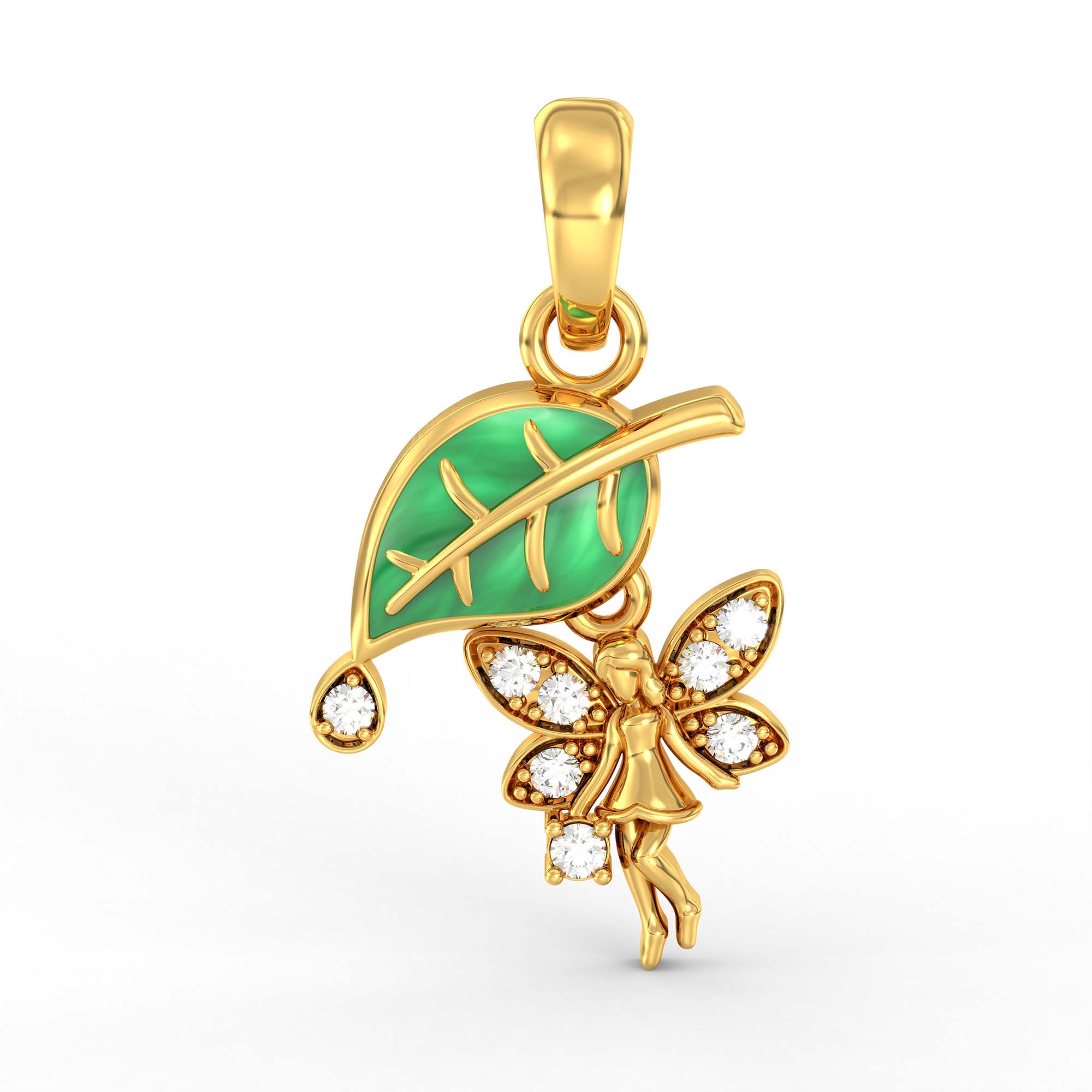 Kids Pendant in 22K Yellow Gold with Lab grown diamond thumbnail