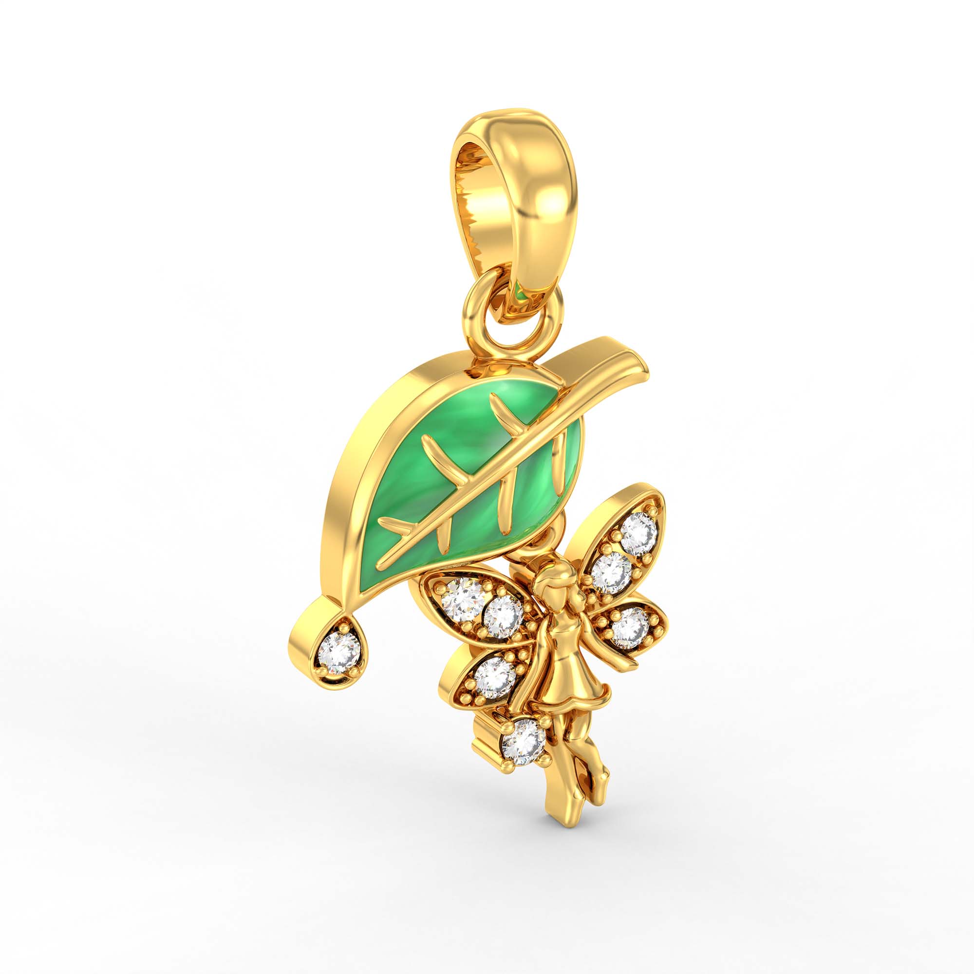 Kids Pendant in 22K Yellow Gold with Lab grown diamond thumbnail