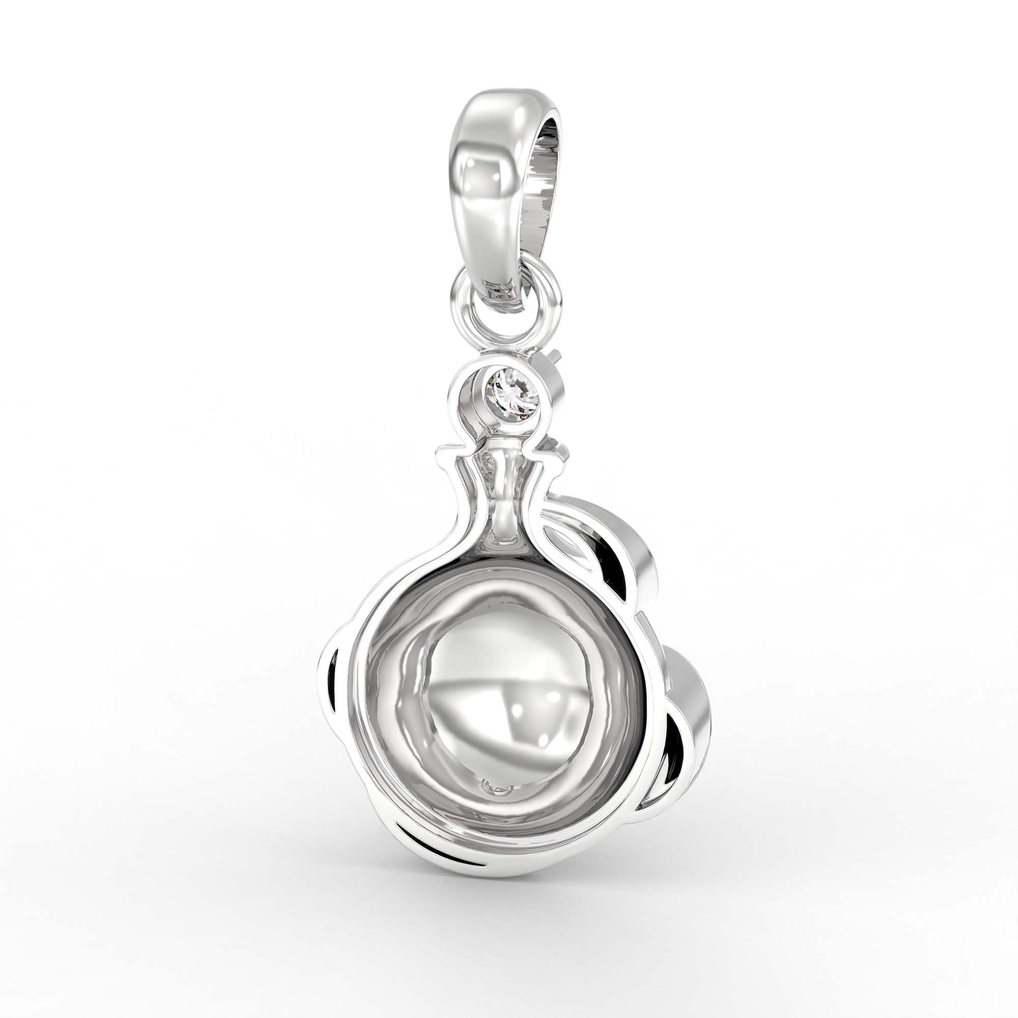 Kids Pendant in 18K White Gold with Lab grown diamond thumbnail