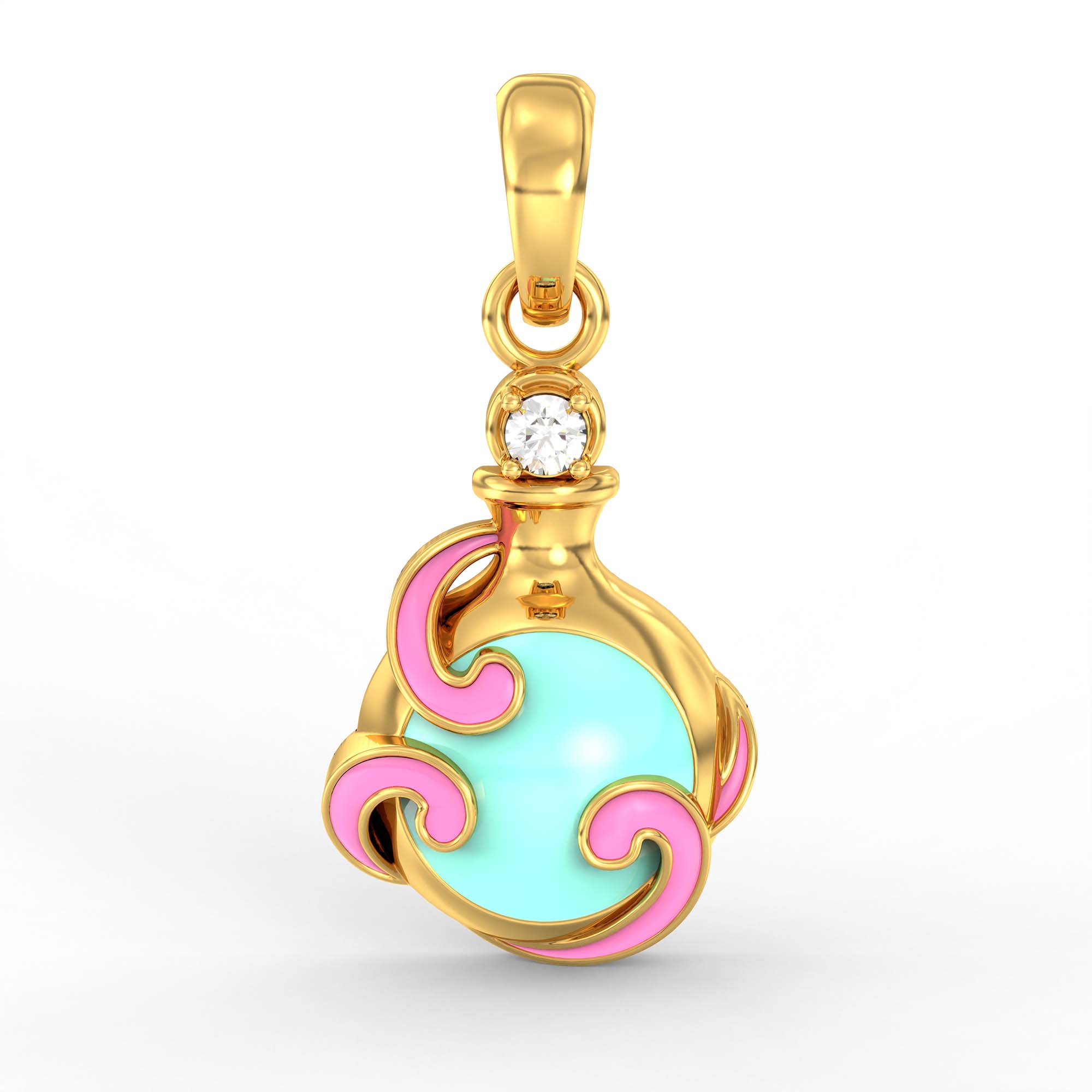 Kids Pendant in 22K Yellow Gold with Lab grown diamond thumbnail