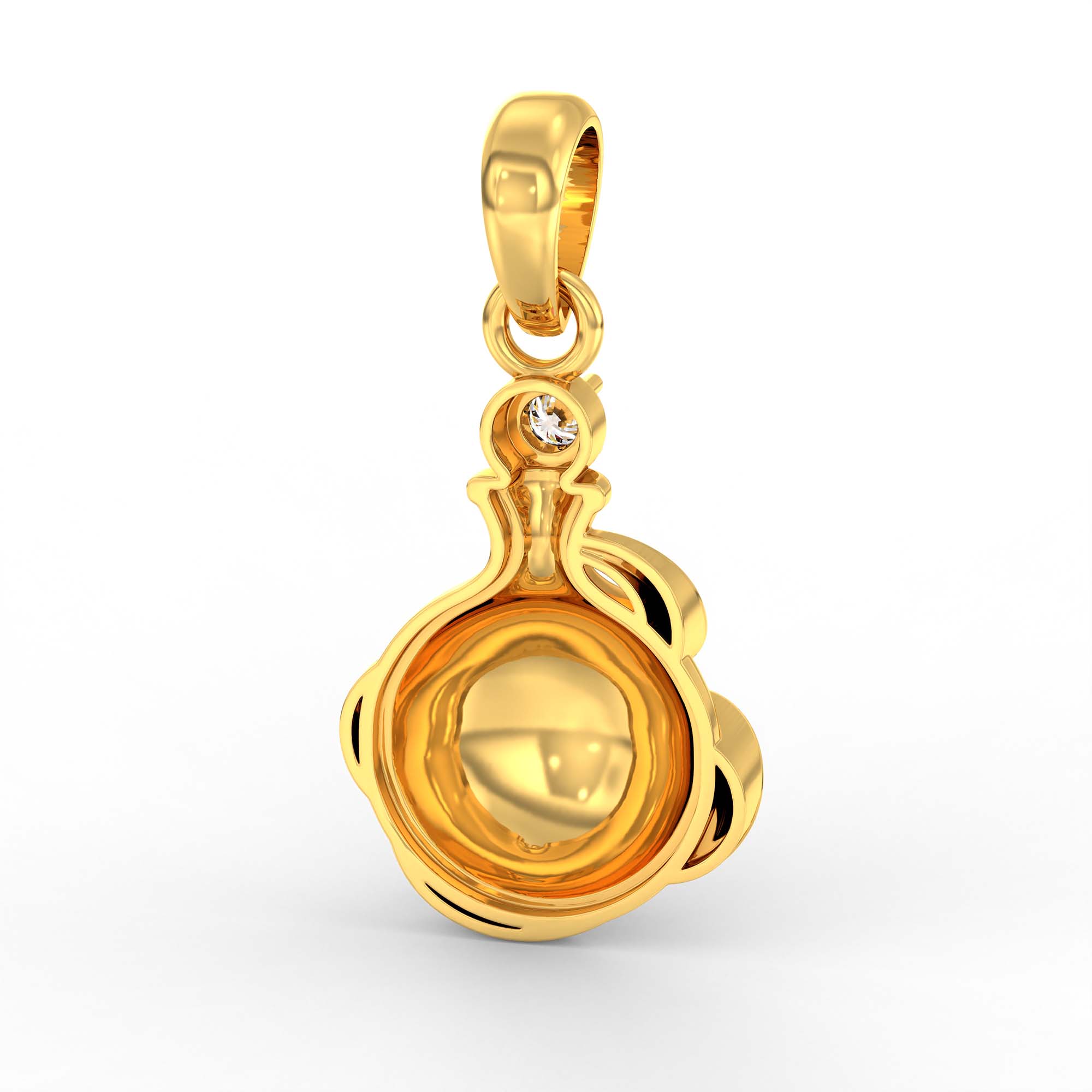 Kids Pendant in 22K Yellow Gold with Lab grown diamond thumbnail
