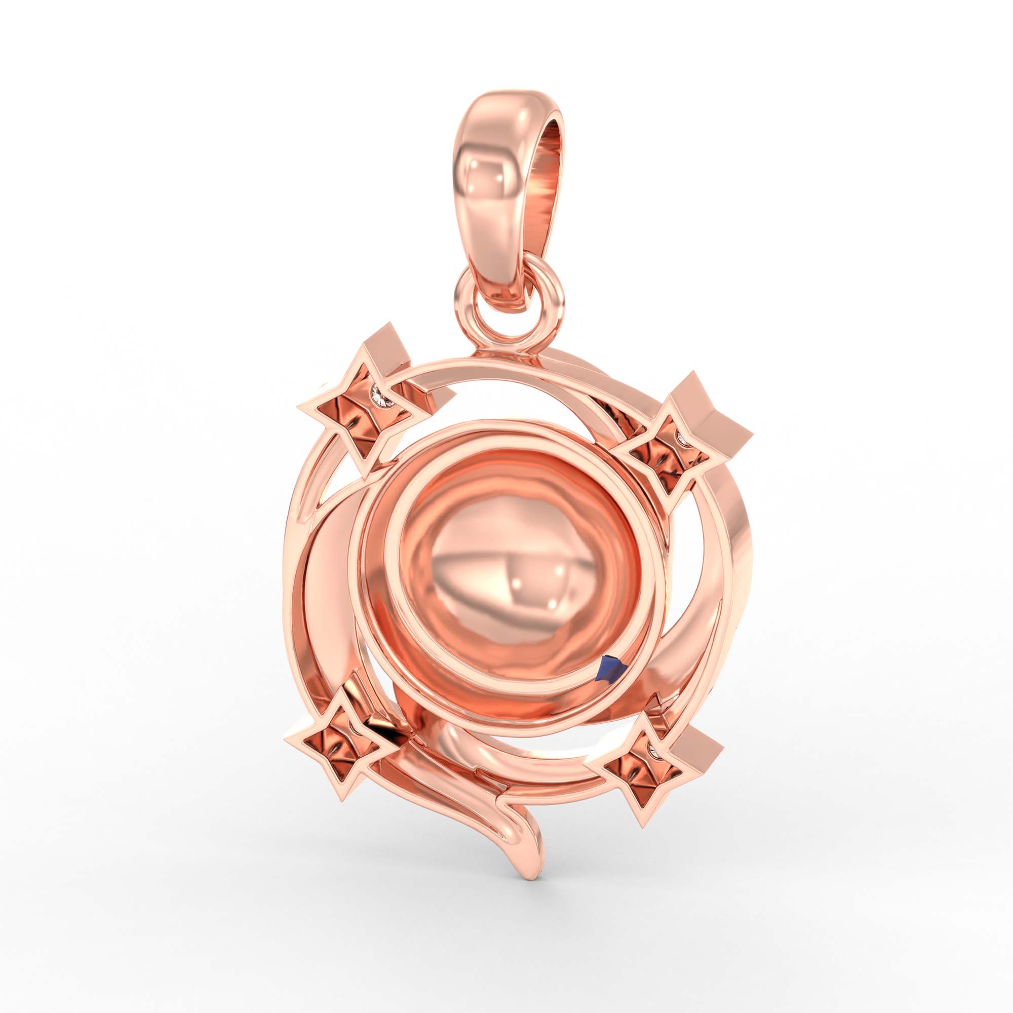 Kids Pendant in 18K Rose Gold with Lab grown diamond thumbnail