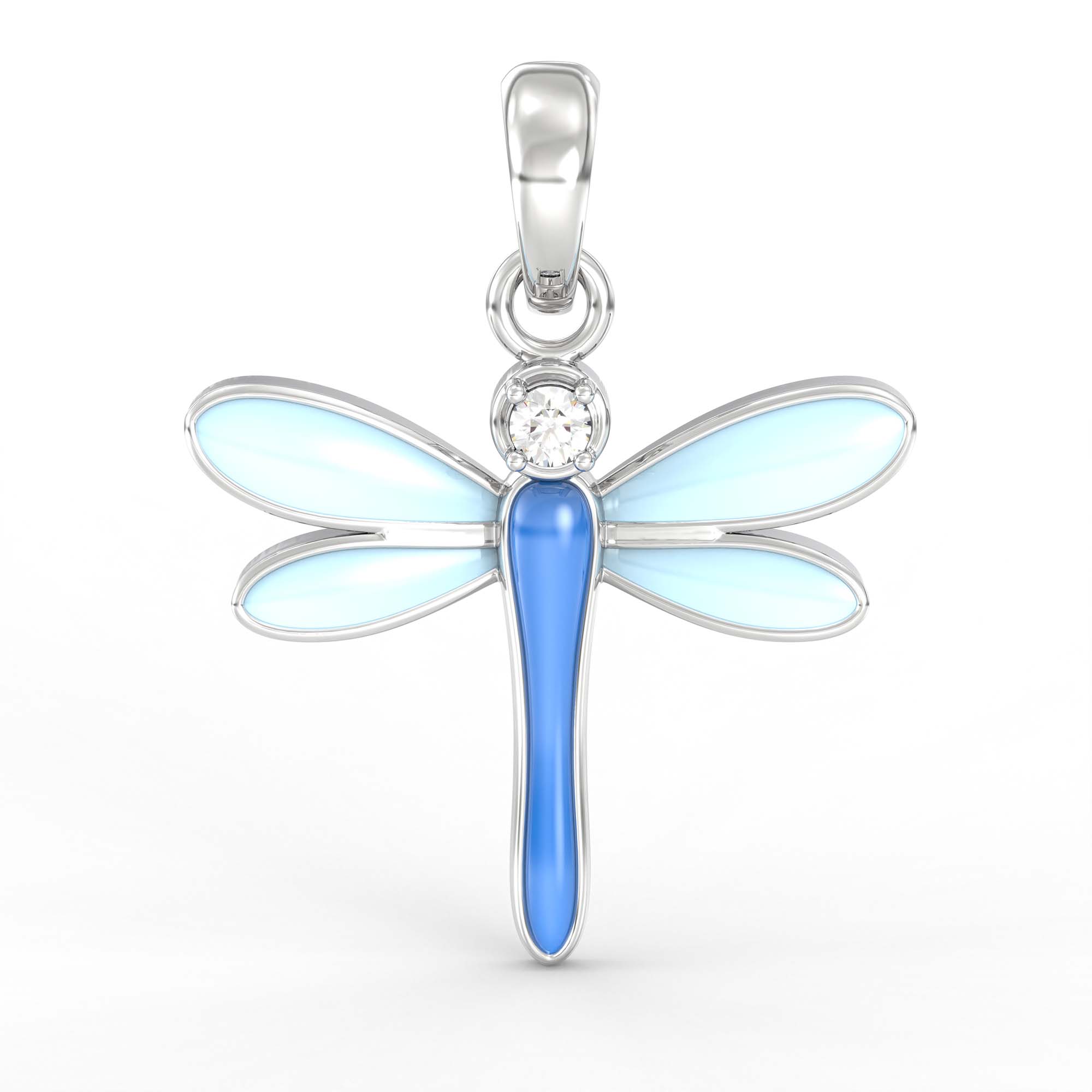 Kids Pendant in 18K White Gold with Lab grown diamond thumbnail