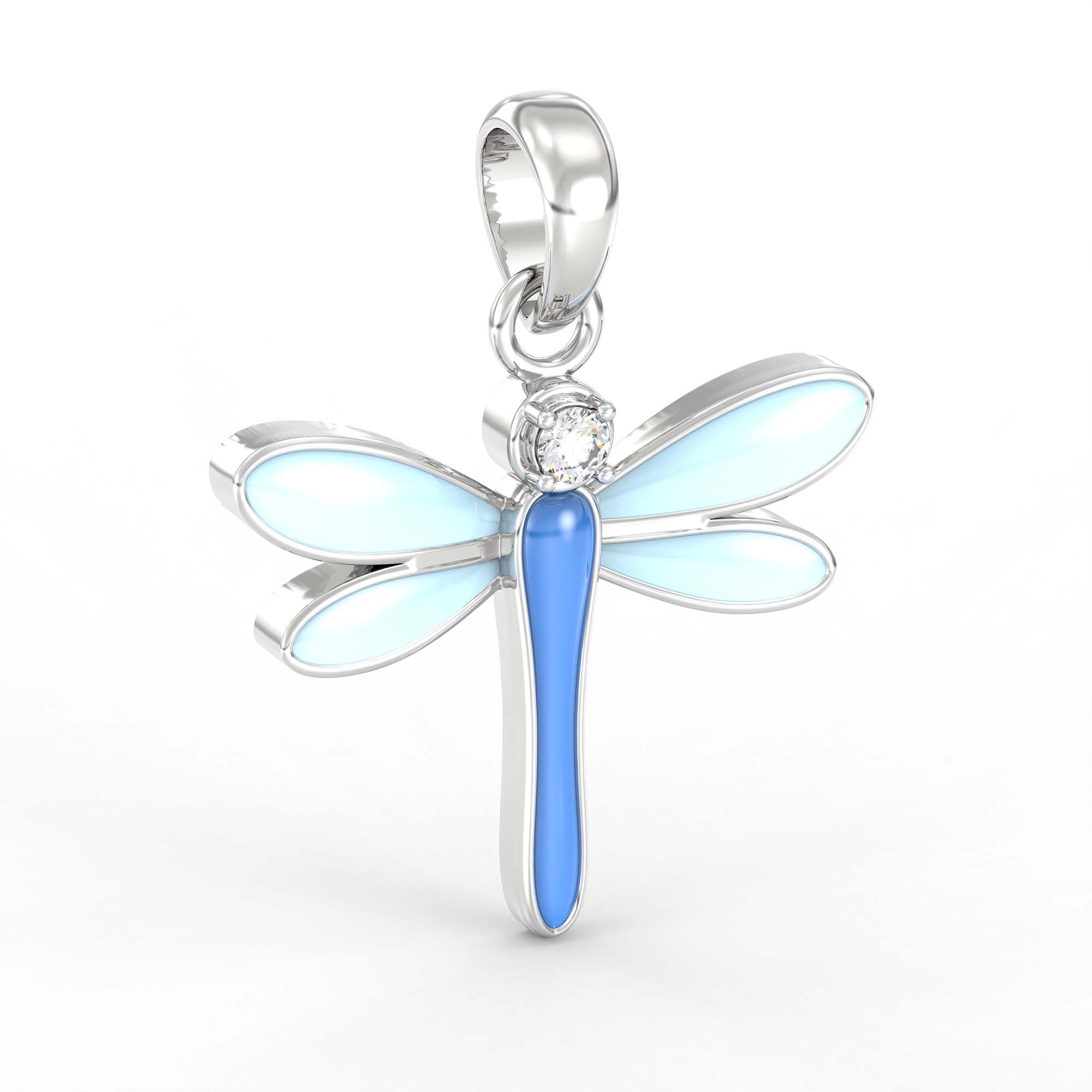 Kids Pendant in 18K White Gold with Lab grown diamond thumbnail