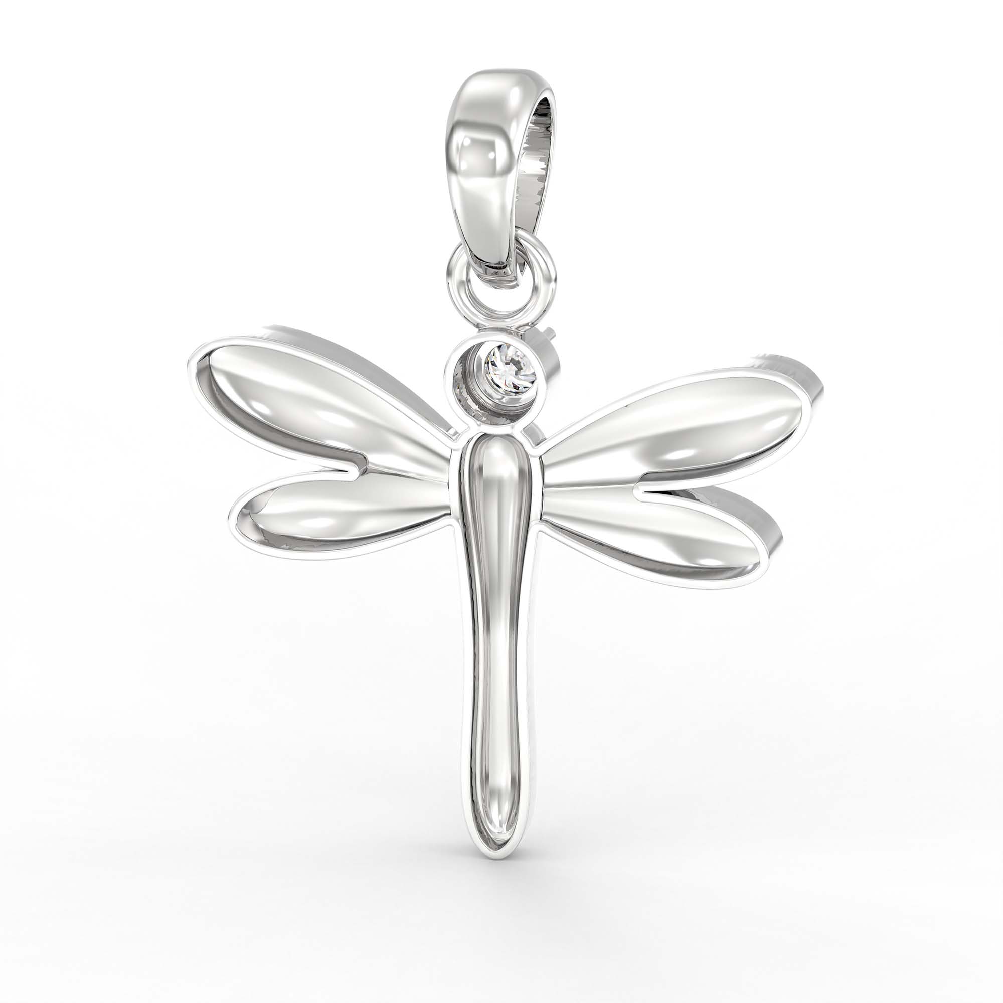 Kids Pendant in 18K White Gold with Lab grown diamond thumbnail