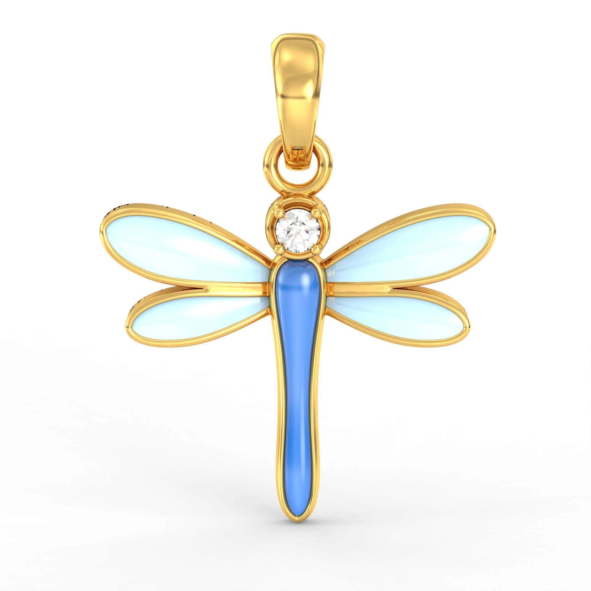 Kids Pendant in 22K Yellow Gold with Lab grown diamond thumbnail