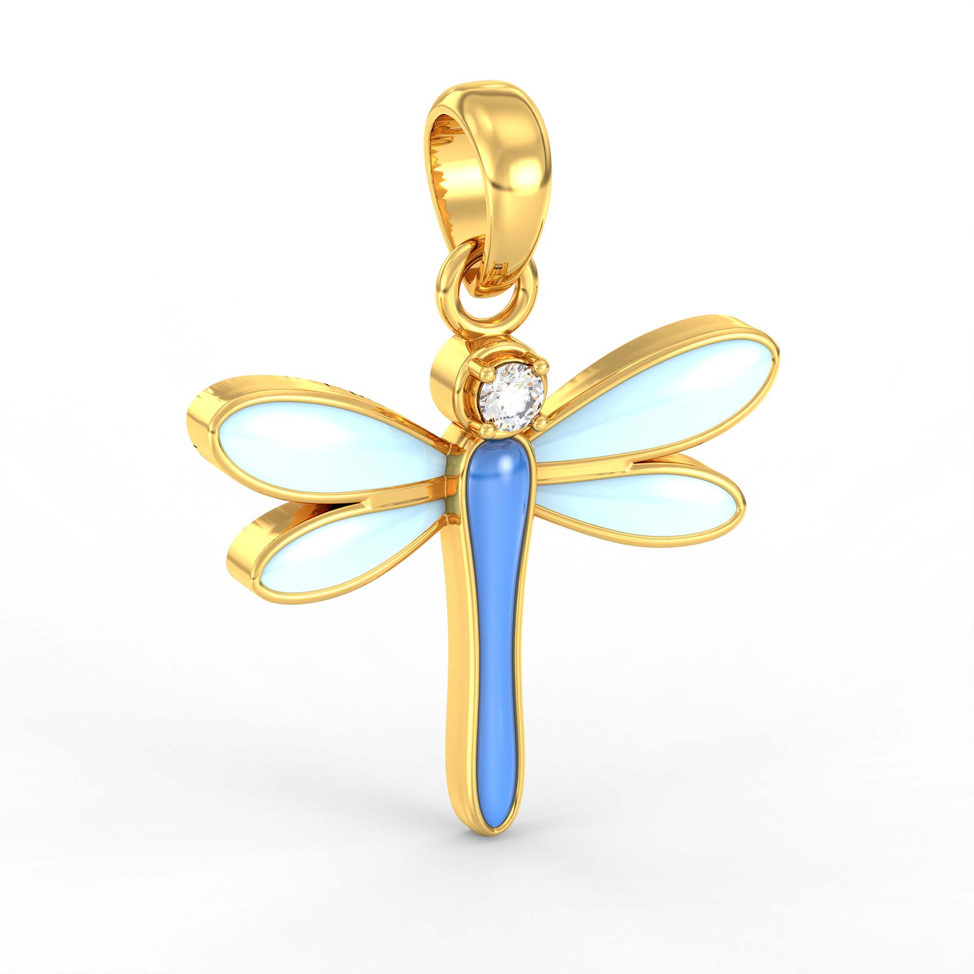 Kids Pendant in 22K Yellow Gold with Lab grown diamond thumbnail