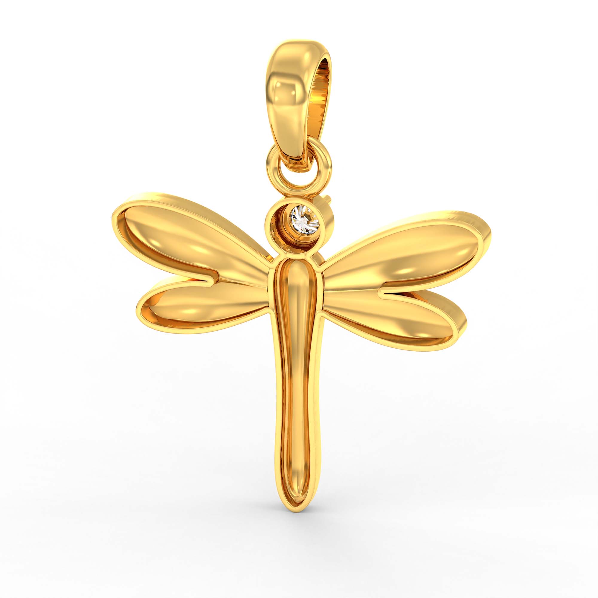 Kids Pendant in 22K Yellow Gold with Lab grown diamond thumbnail