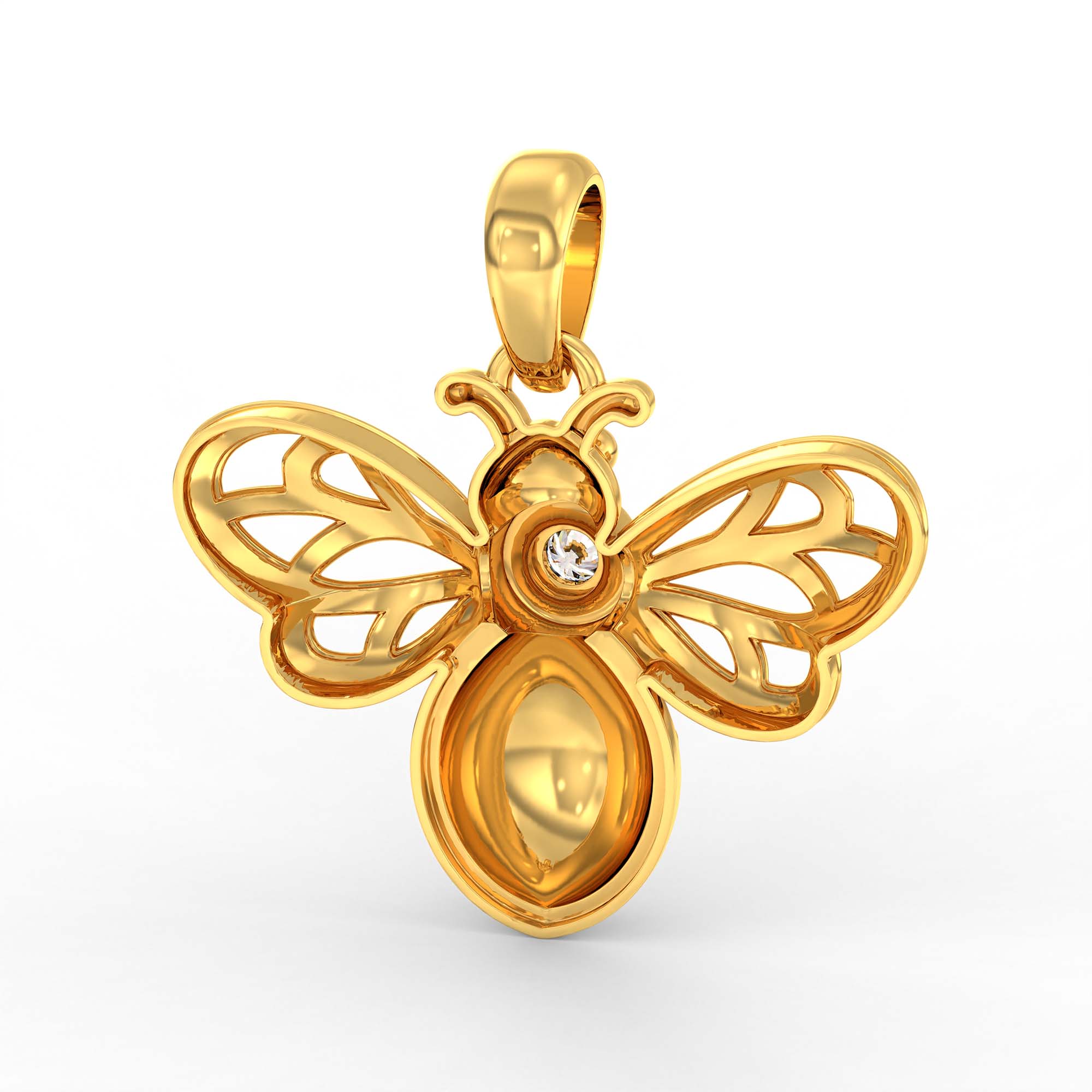 Kids Pendant in 22K Yellow Gold with Lab grown diamond thumbnail
