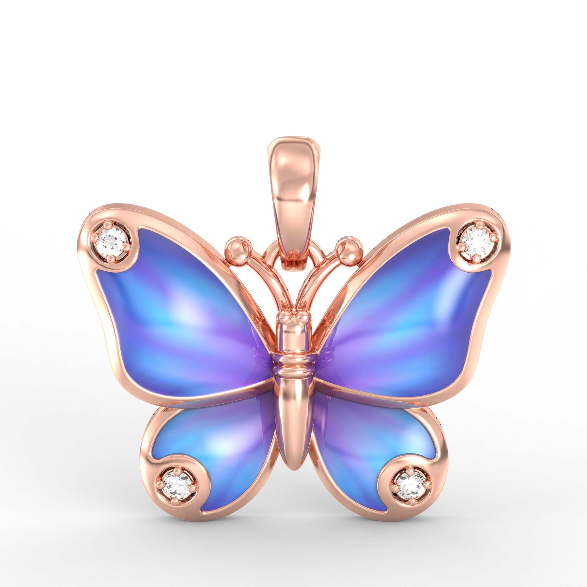 Kids Pendant in 18K Rose Gold with Lab grown diamond thumbnail