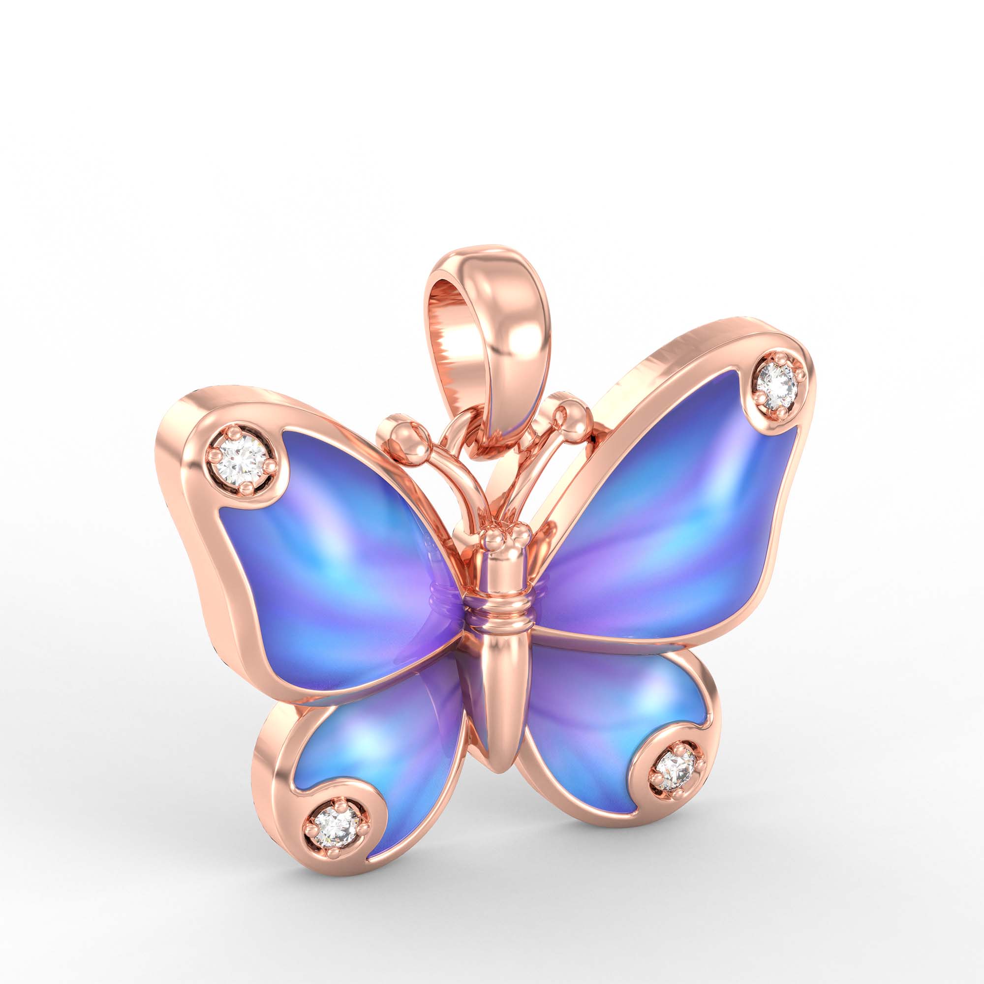 Kids Pendant in 18K Rose Gold with Lab grown diamond thumbnail
