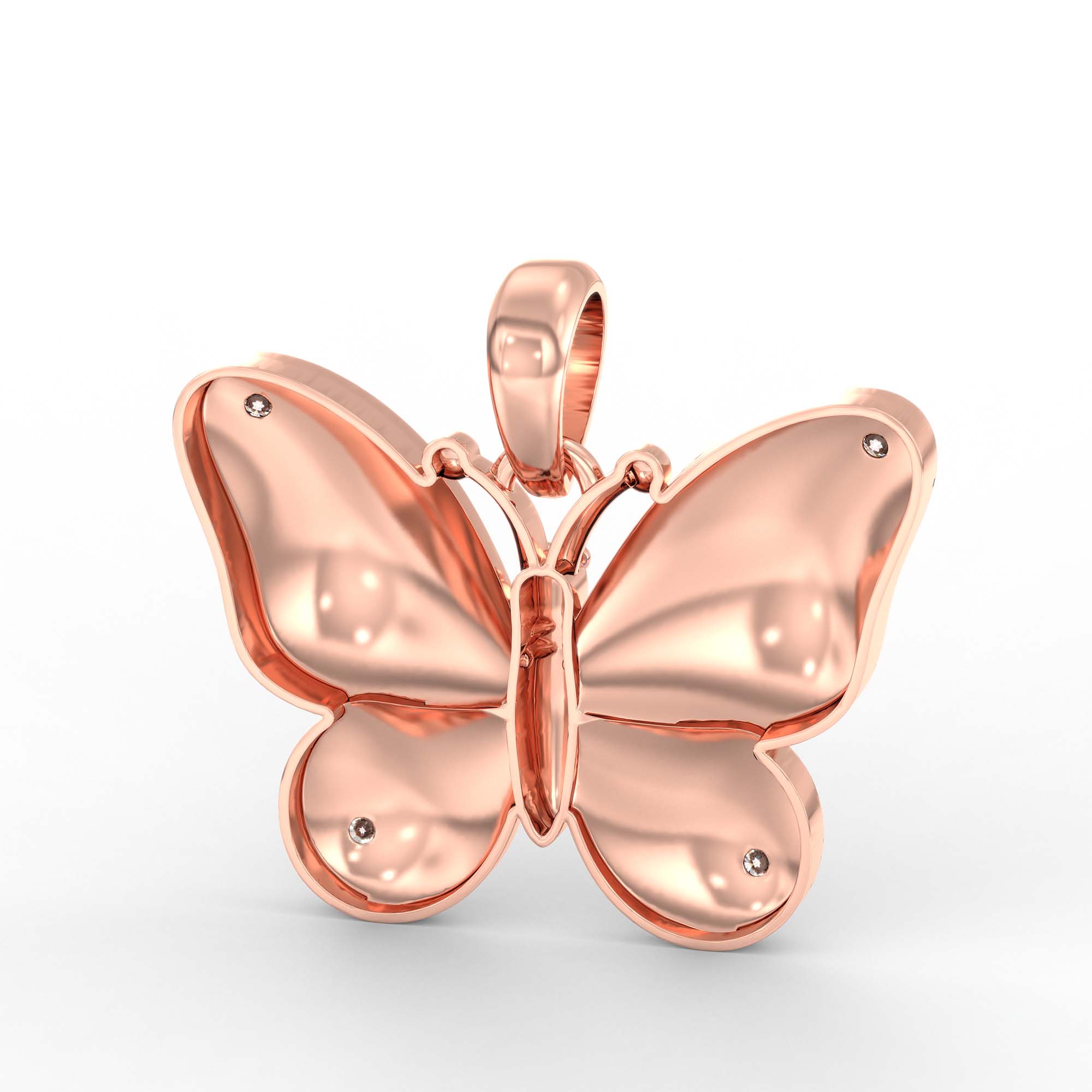 Kids Pendant in 18K Rose Gold with Lab grown diamond thumbnail